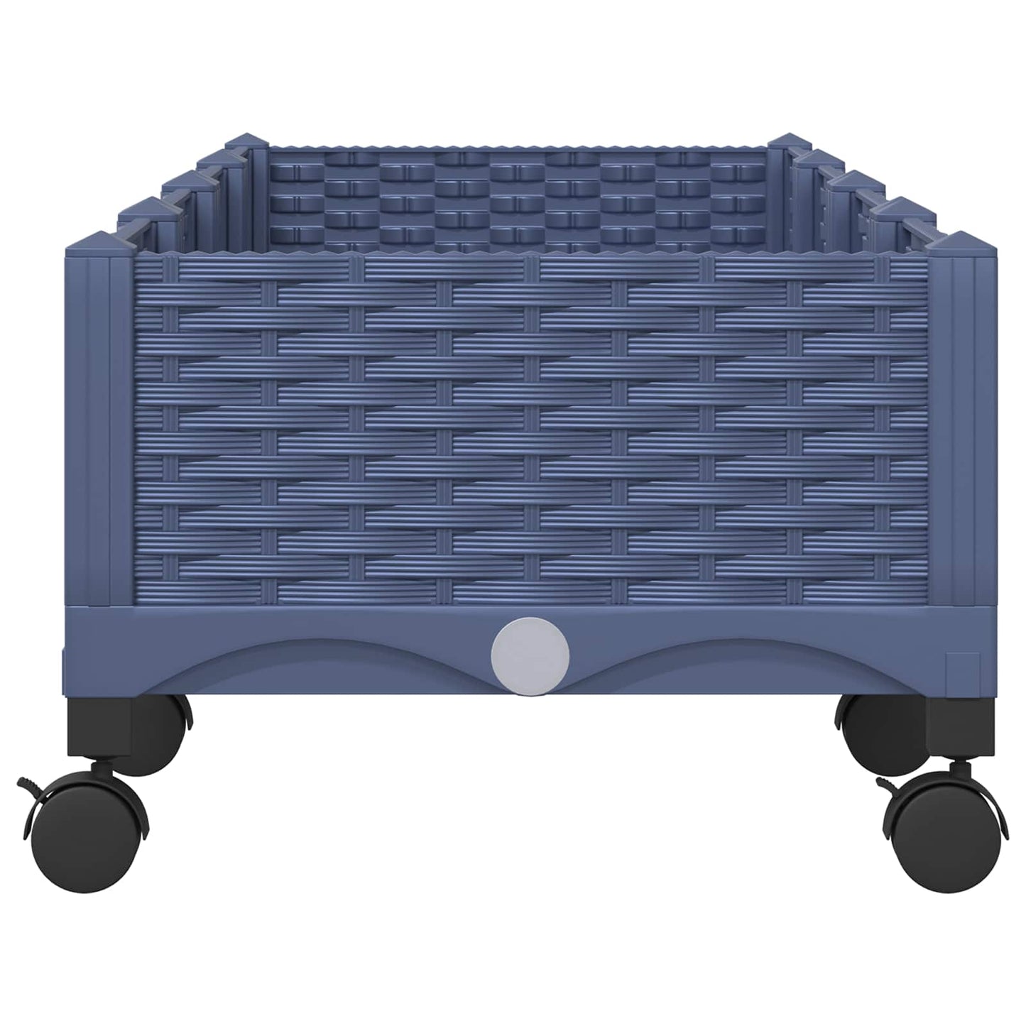 vidaXL Κήπος Γλαστράκι με Ροδάκια Μπλε Γκρι 160 x 40 x 33 cm PP