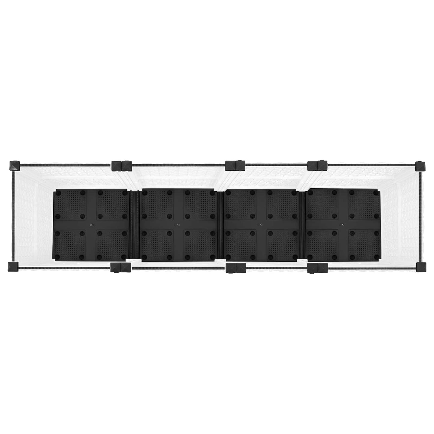 vidaXL Κήπος Γλαστράκι με Ροδάκια Λευκό 160 x 40 x 48 cm PP