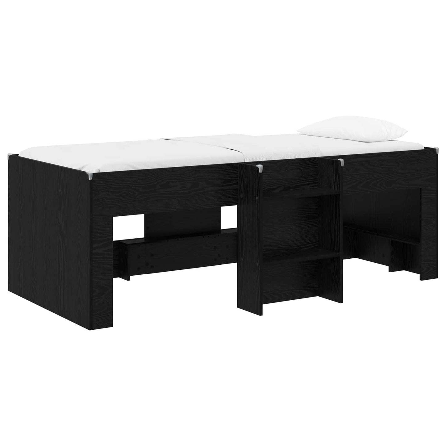 vidaXL Κρεβάτι Υψηλού Στυλ για Παιδιά 2 pcs Μαύρη Δρυς