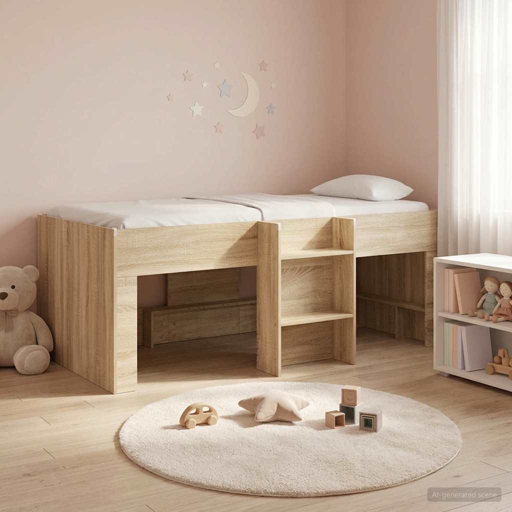 vidaXL Κρεβάτι Υψηλού Στυλ για Παιδιά 2 pcs Sonoma Επεξεργασμένο Ξύλο