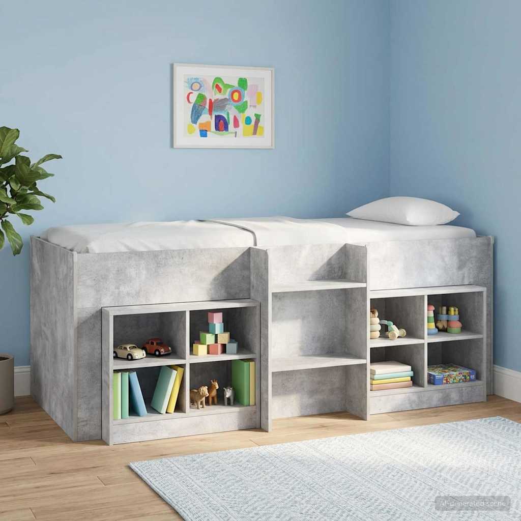 vidaXL Κρεβάτι Υψηλού Στυλ για Παιδιά 2 pcs Γκρι Σκυροδέματος