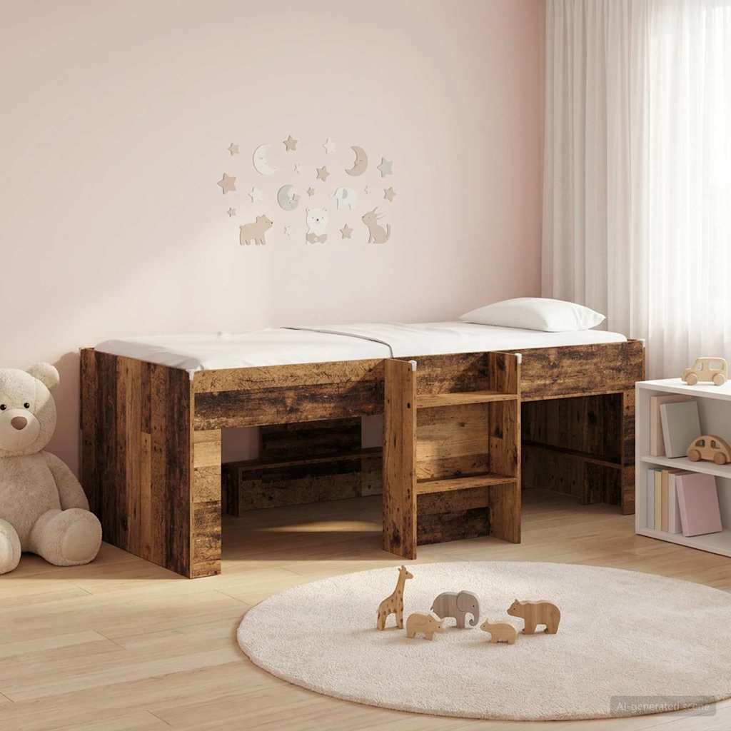 vidaXL Κρεβάτι Υψηλού Στυλ για Παιδιά 2 pcs Παλαιωμένο ξύλο