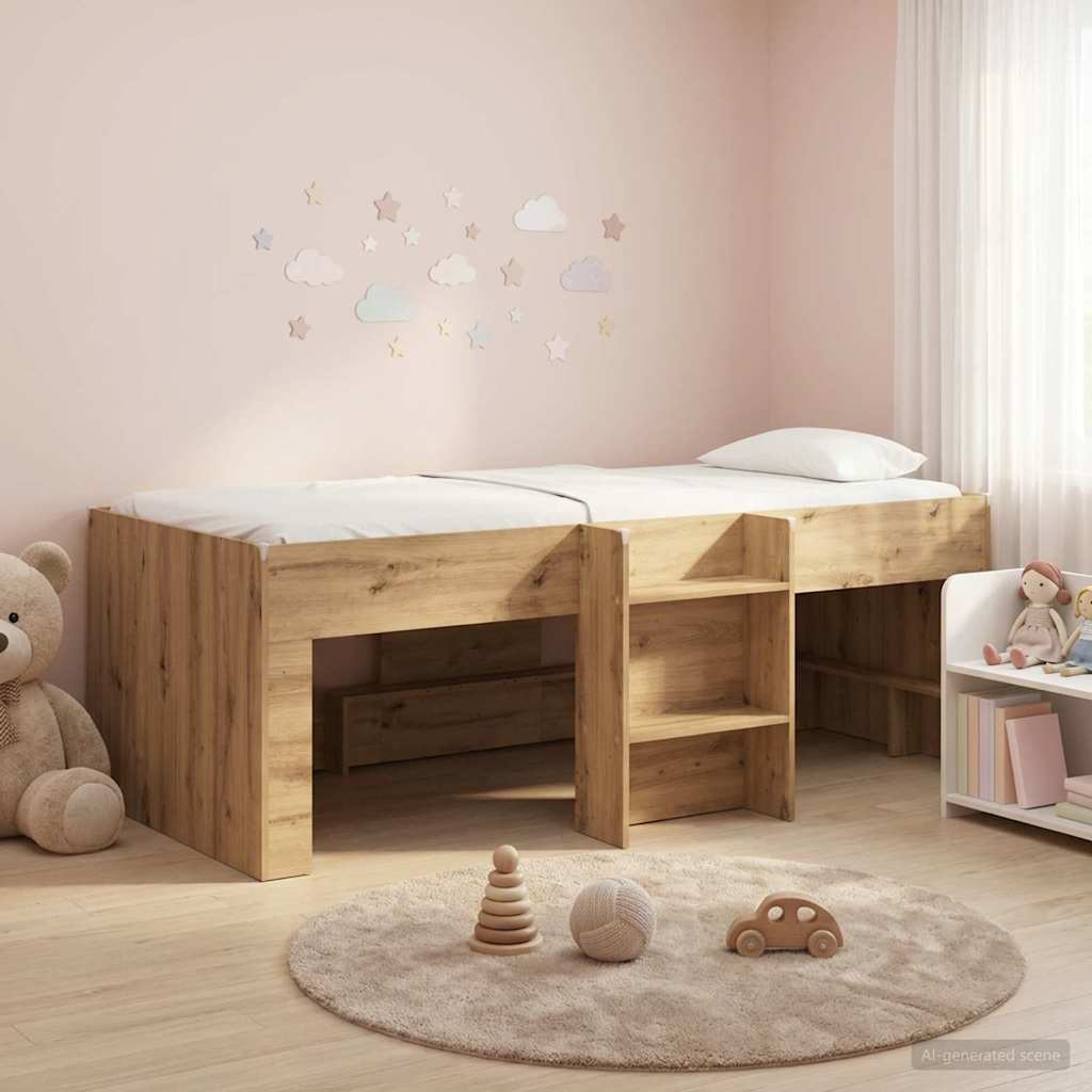 vidaXL Κρεβάτι Υψηλού Στυλ για Παιδιά 2 pcs Artisan Δρυς 90 x 200 cm