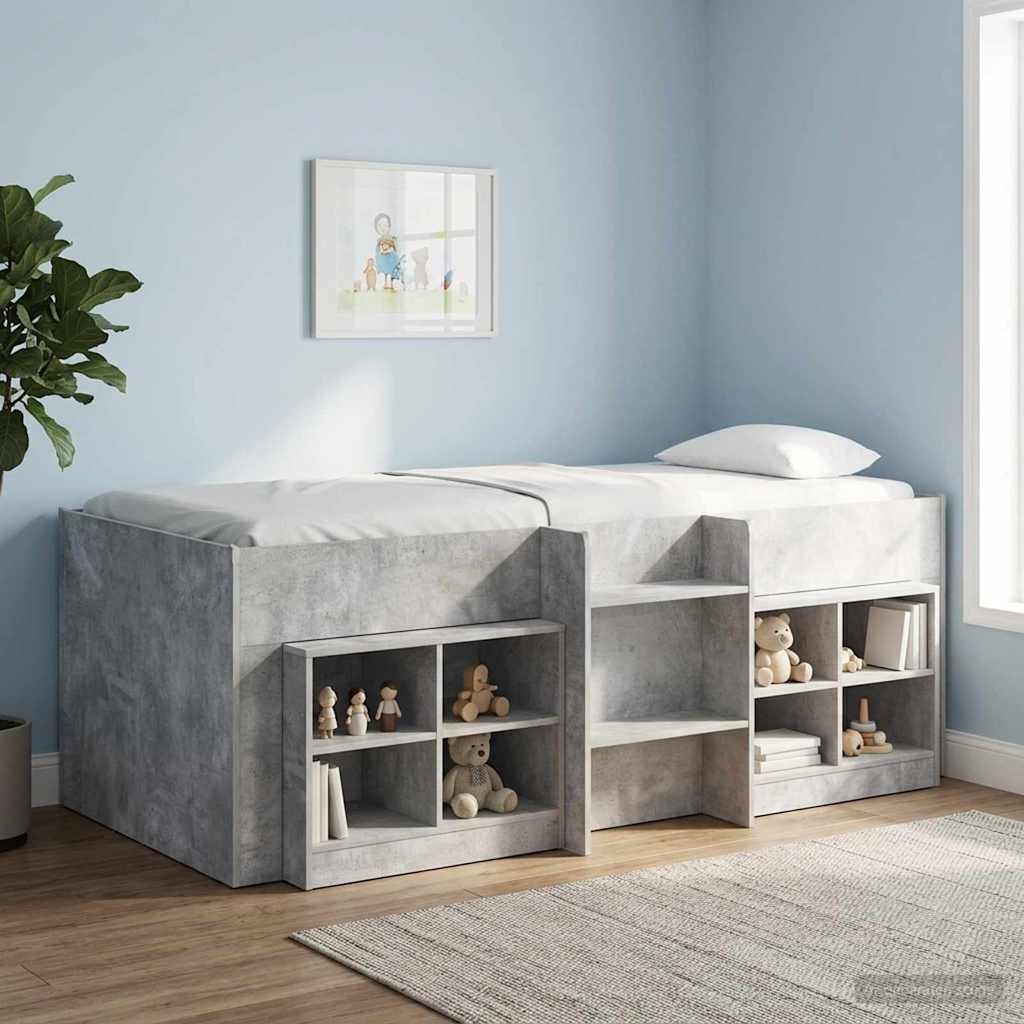 vidaXL Κρεβάτι Υψηλού Στυλ για Παιδιά 2 pcs Γκρι Σκυροδέματος