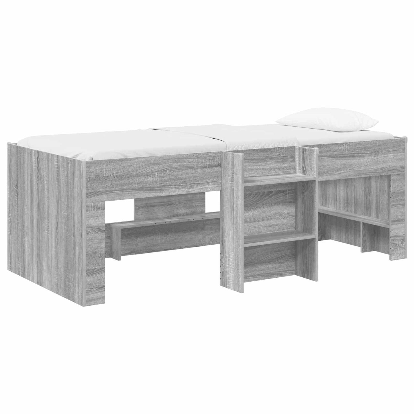vidaXL Κρεβάτι Υψηλού Στυλ για Παιδιά 2 pcs Γκρι Sonoma 98.5 x 200 εκ
