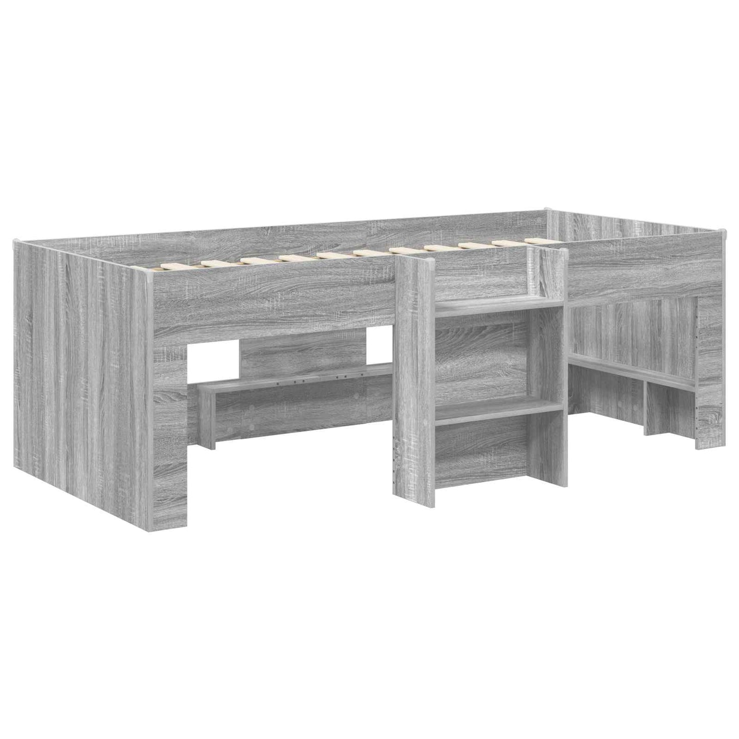 vidaXL Κρεβάτι Υψηλού Στυλ για Παιδιά 2 pcs Γκρι Sonoma 98.5 x 200 εκ