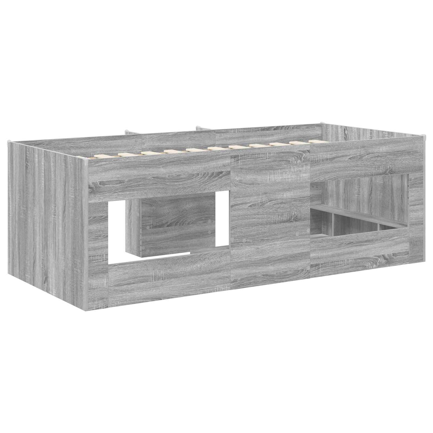 vidaXL Κρεβάτι Υψηλού Στυλ για Παιδιά 2 pcs Γκρι Sonoma 98.5 x 200 εκ