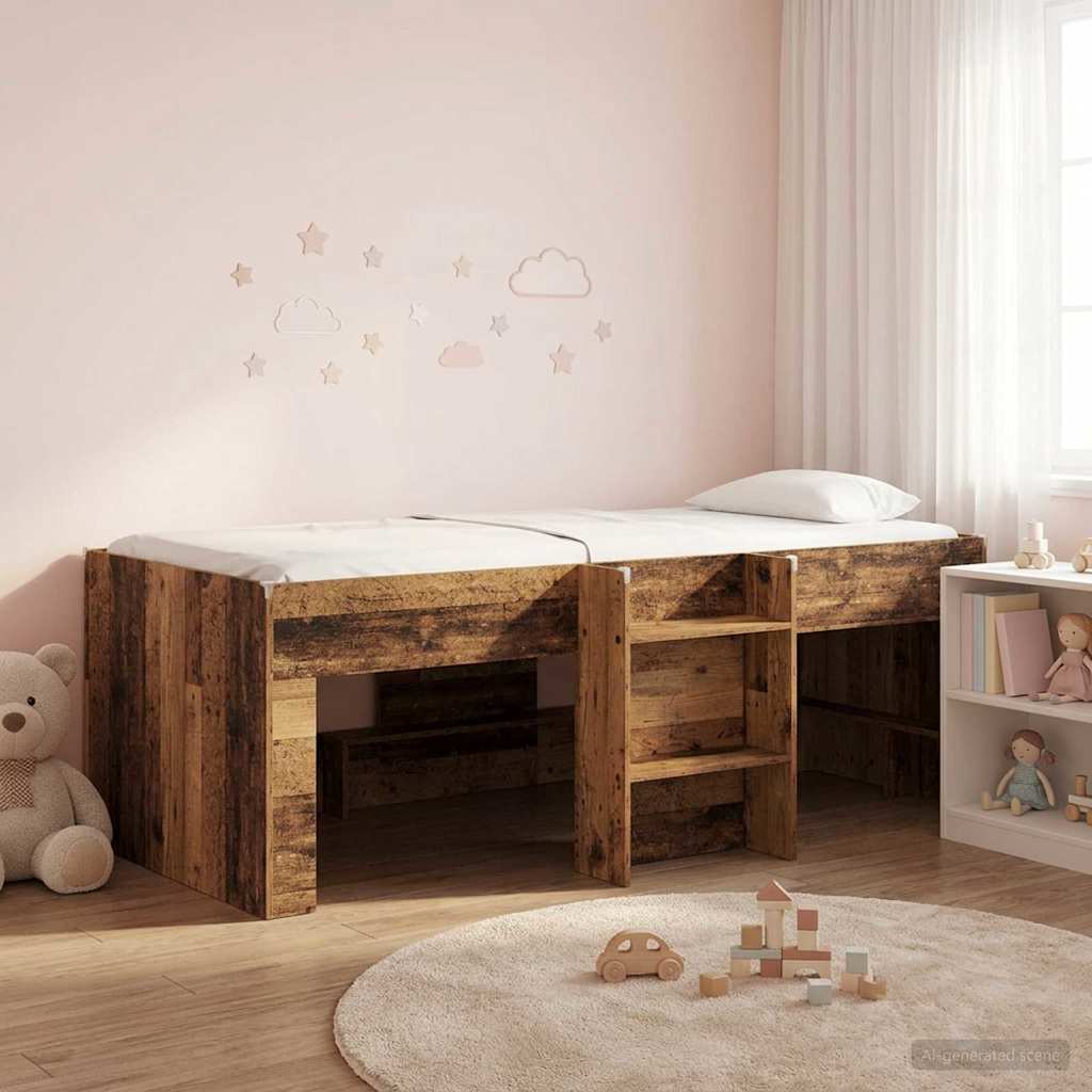 vidaXL Κρεβάτι Υψηλού Στυλ για Παιδιά 2 pcs Παλαιωμένο ξύλο