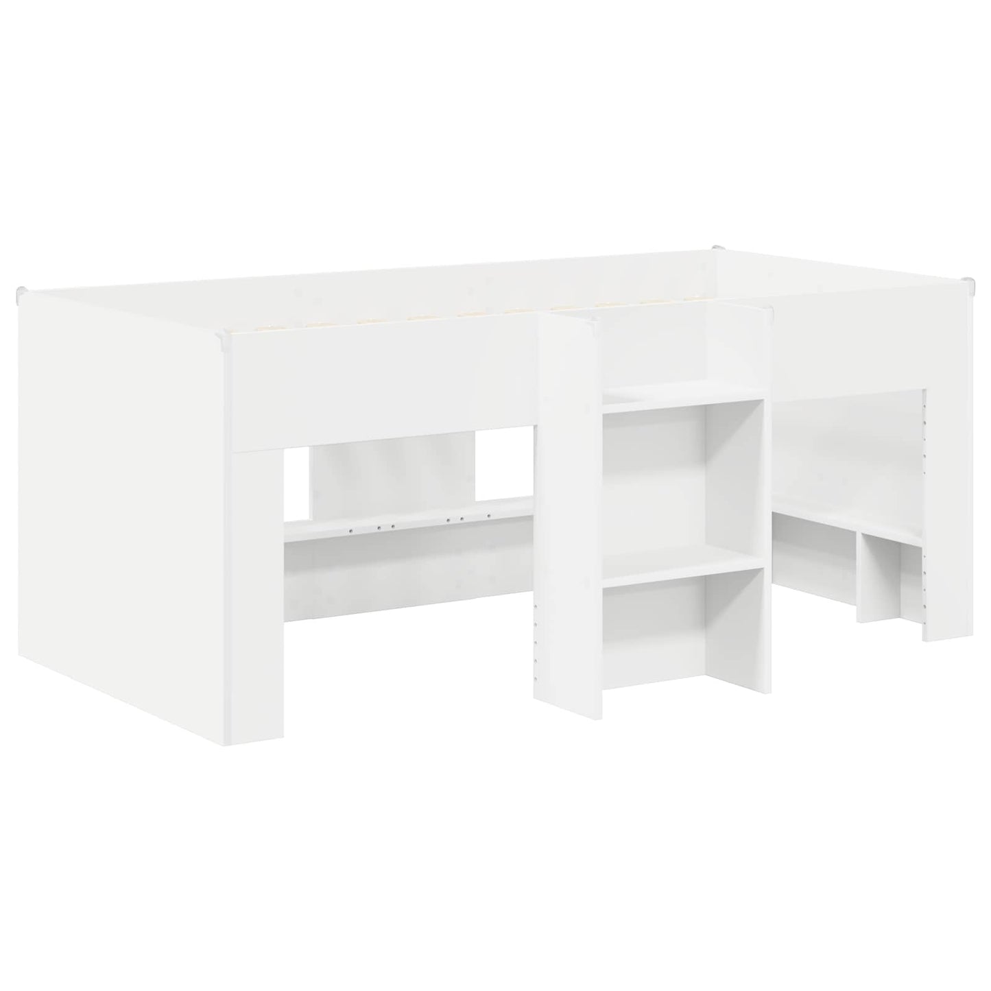 vidaXL Κρεβάτι Υψηλού Στυλ για Παιδιά 2 pcs Λευκό Επεξεργασμένο Ξύλο