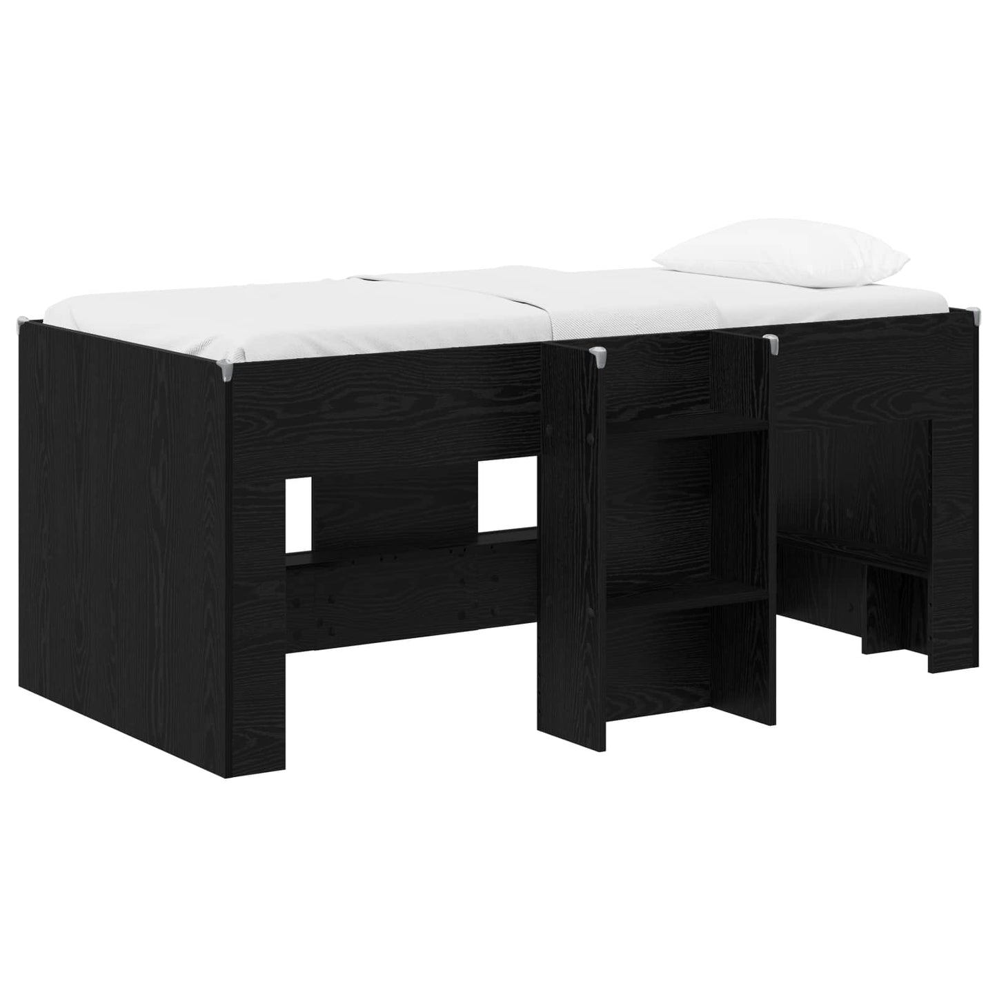 vidaXL Κρεβάτι Υψηλού Στυλ για Παιδιά 2 pcs Μαύρη Δρυς