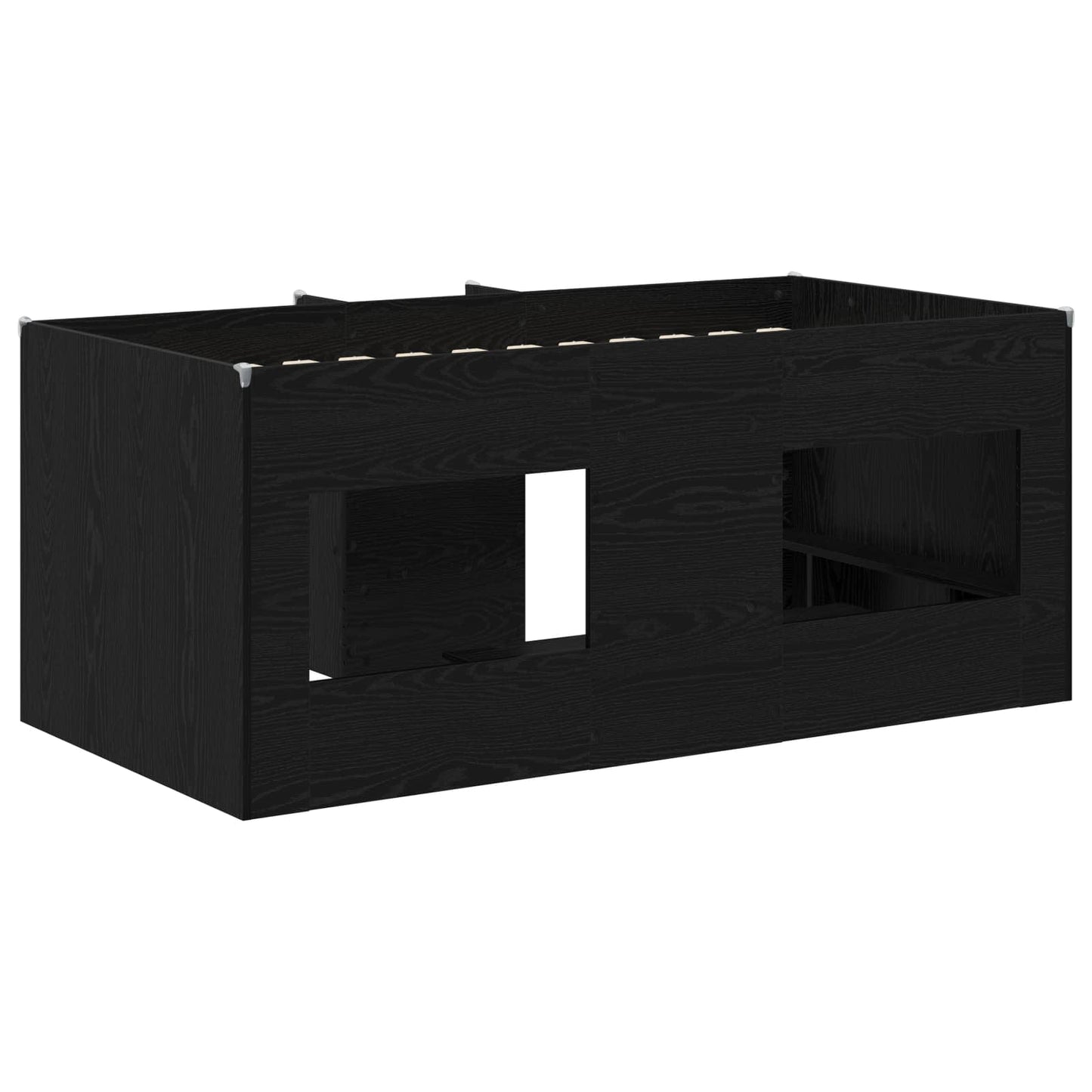 vidaXL Κρεβάτι Υψηλού Στυλ για Παιδιά 2 pcs Μαύρη Δρυς