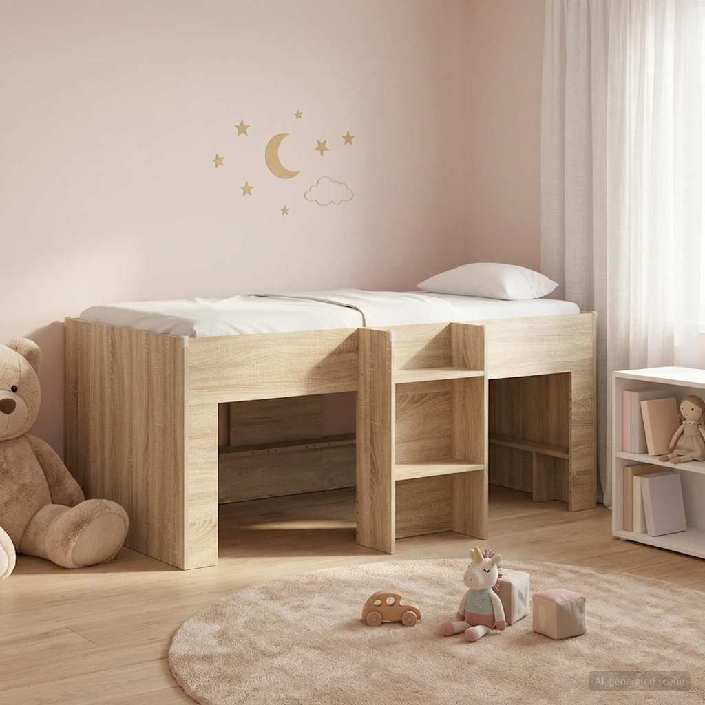 vidaXL Κρεβάτι Υψηλού Στυλ για Παιδιά 2 pcs Sonoma Επεξεργασμένο Ξύλο
