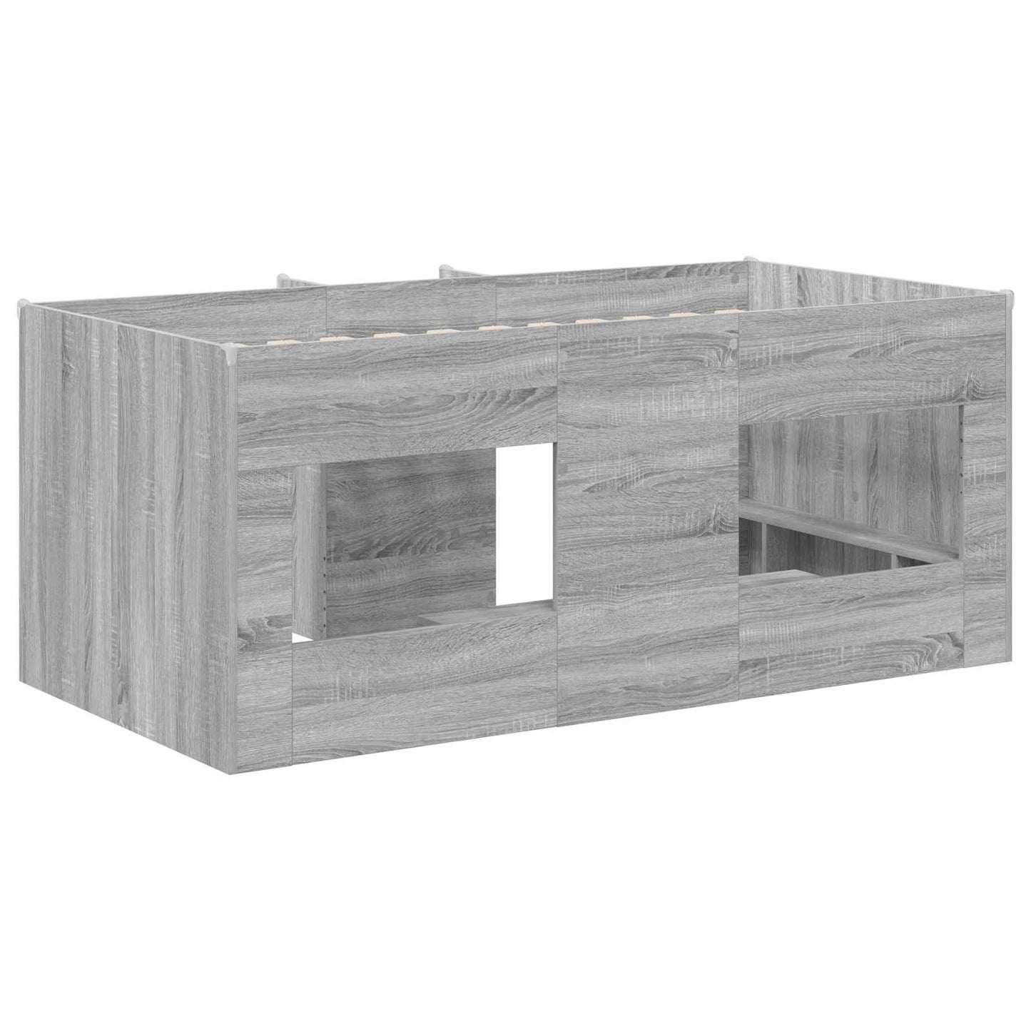 vidaXL Κρεβάτι Υψηλού Στυλ για Παιδιά 2 pcs Γκρι Sonoma