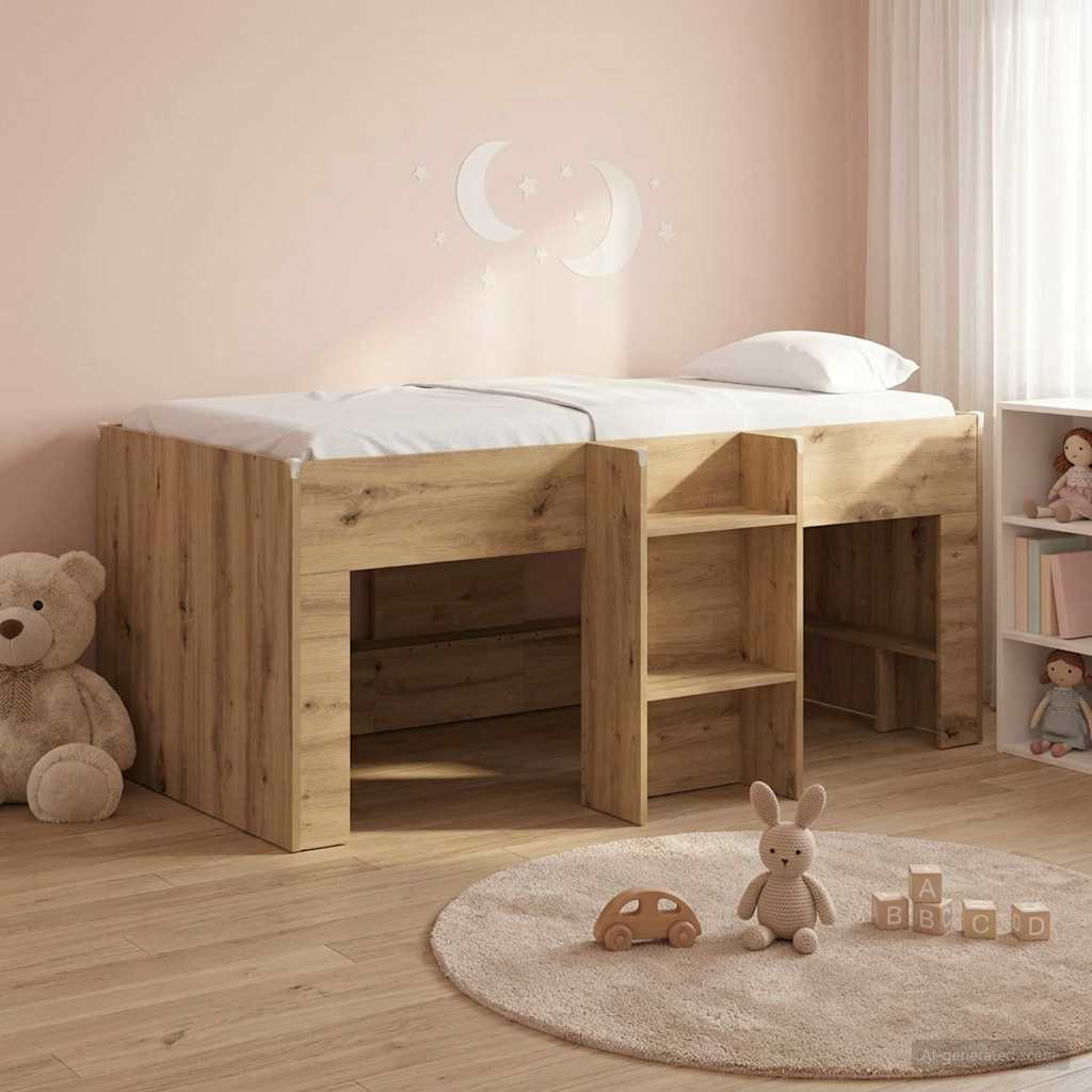 vidaXL Κρεβάτι Υψηλού Στυλ για Παιδιά 2 pcs Artisian Δρυς