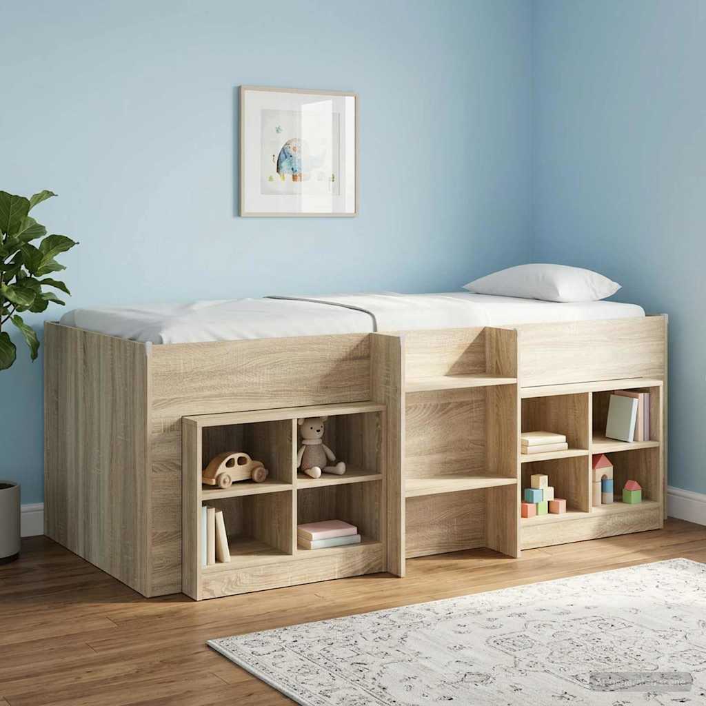 vidaXL Κρεβάτι Υψηλού Στυλ για Παιδιά 2 pcs Sonoma Δρυς 90 x 190 cm