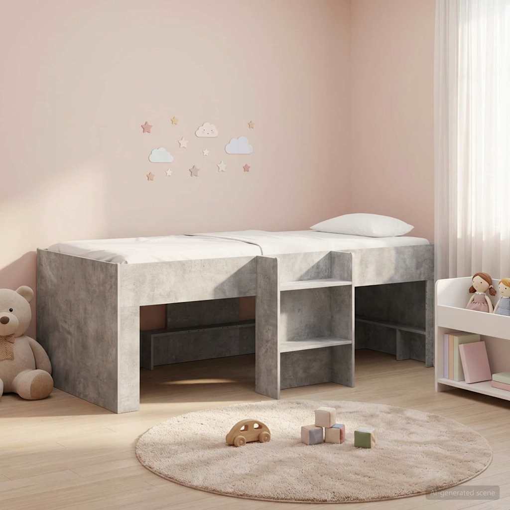 vidaXL Κρεβάτι Υψηλού Στυλ για Παιδιά 2 pcs Γκρι Σκυροδέματος