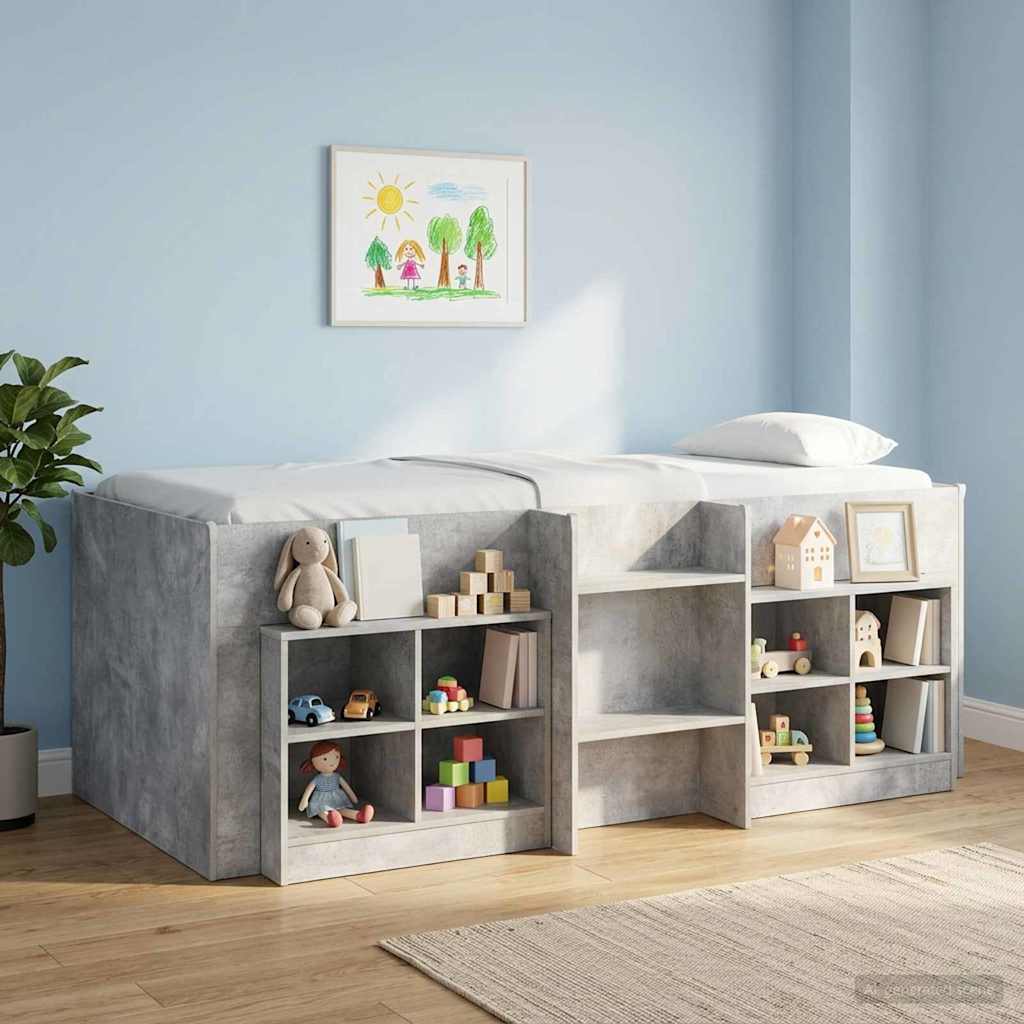 vidaXL Κρεβάτι Υψηλού Στυλ για Παιδιά 2 pcs Γκρι Σκυροδέματος