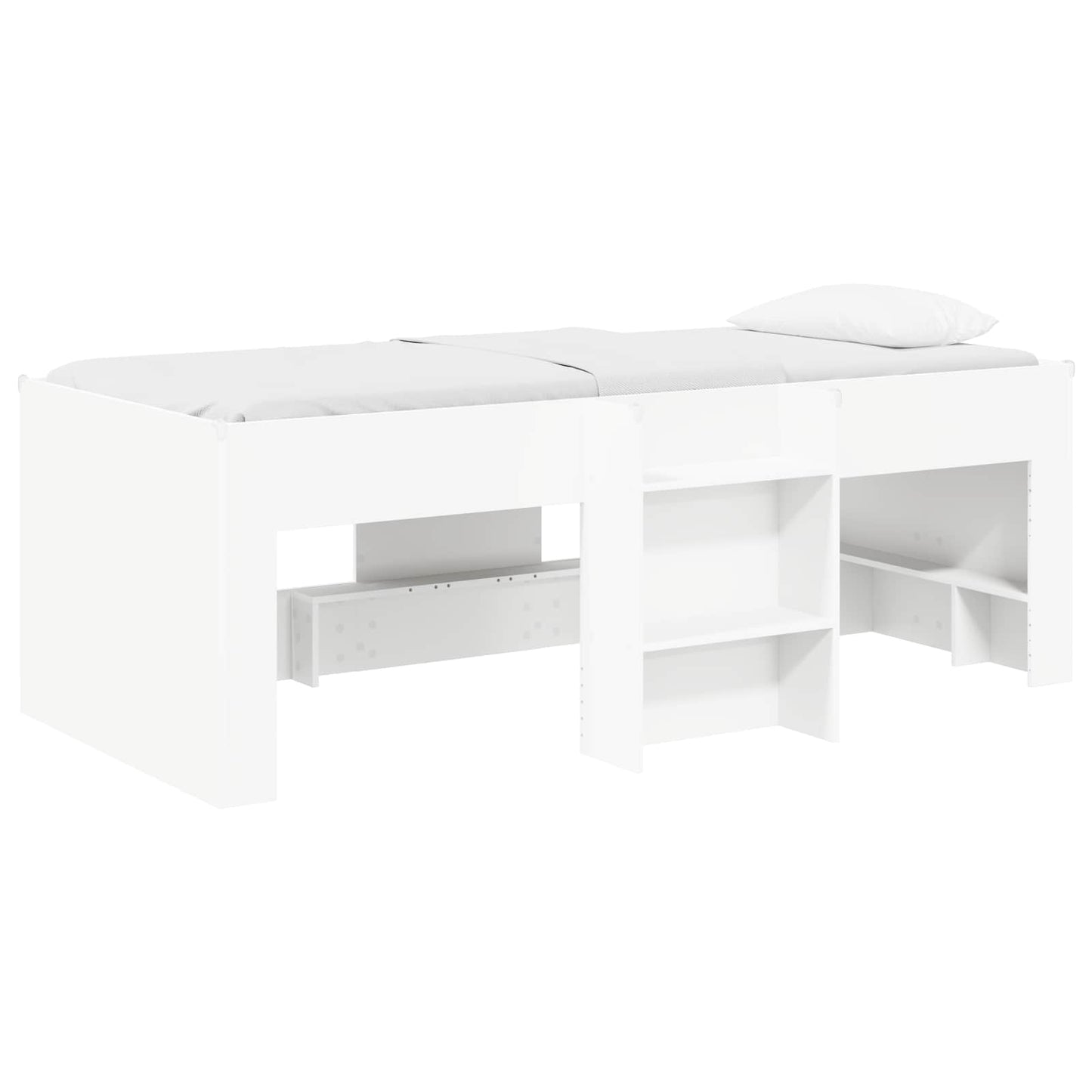 vidaXL Κρεβάτι Υψηλού Στυλ για Παιδιά 2 pcs Λευκό Επεξεργασμένο Ξύλο