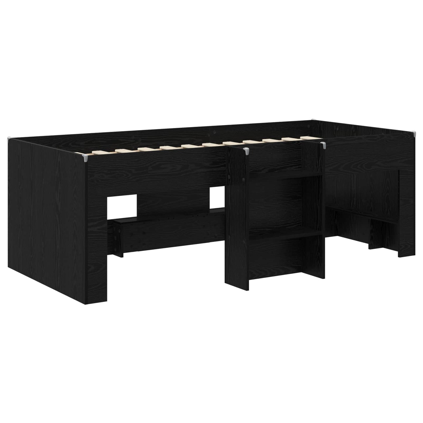 vidaXL Κρεβάτι Υψηλού Στυλ για Παιδιά 2 pcs Μαύρη Δρυς