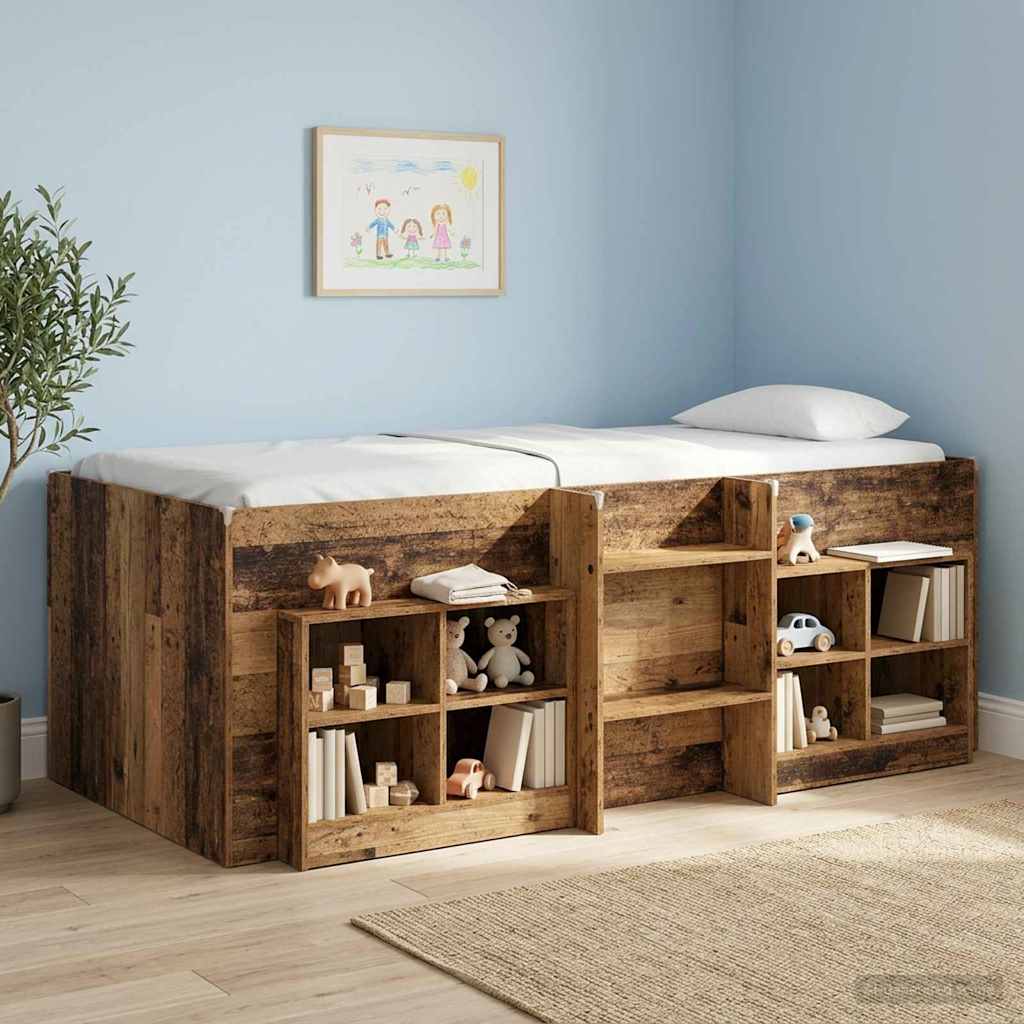 vidaXL Κρεβάτι Υψηλού Στυλ για Παιδιά 2 pcs Παλαιωμένο ξύλο