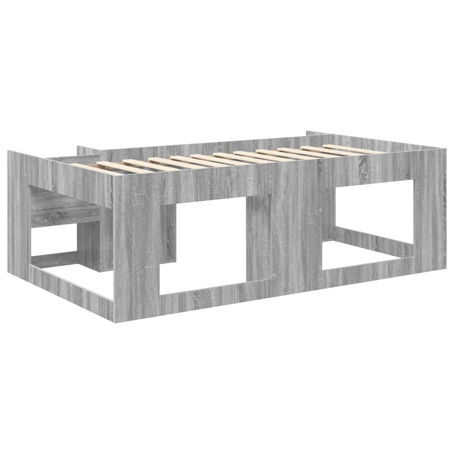 vidaXL Κρεβάτι για παιδιά με αποθηκευτικό χώρο Γκρι Sonoma