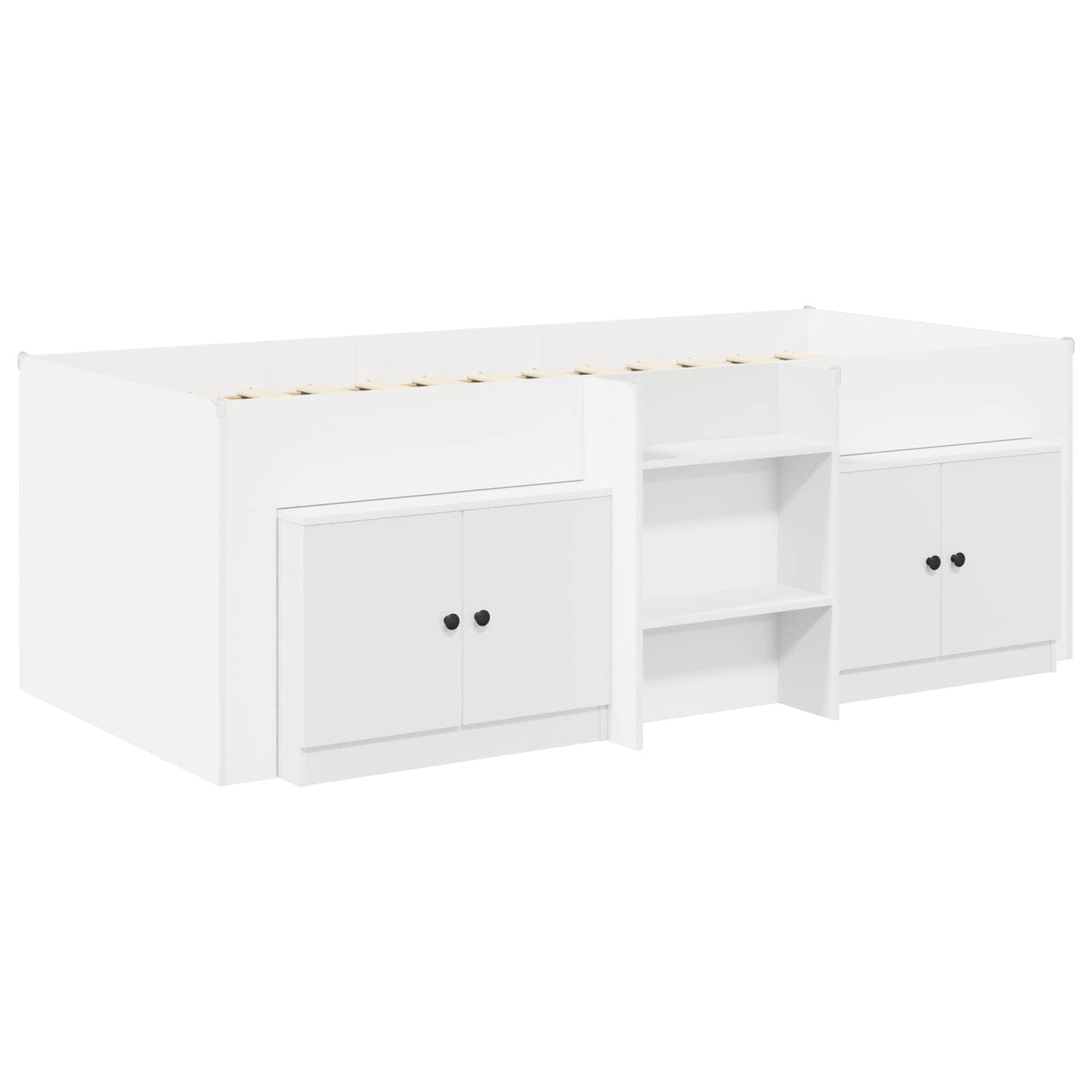 vidaXL Κρεβάτι σοφίτας με ντουλάπι 3 pcs Λευκό Επεξεργασμένο ξύλο