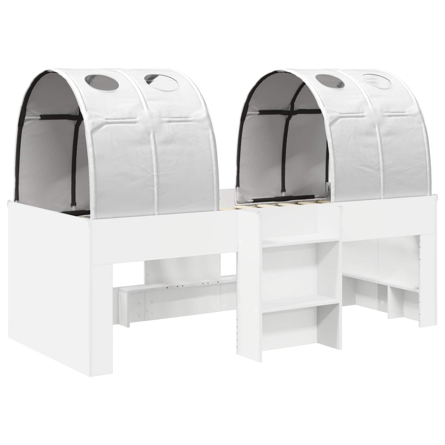vidaXL Κρεβάτι με Σήραγγα 4 pcs Λευκό Επεξεργασμένο Ξύλο