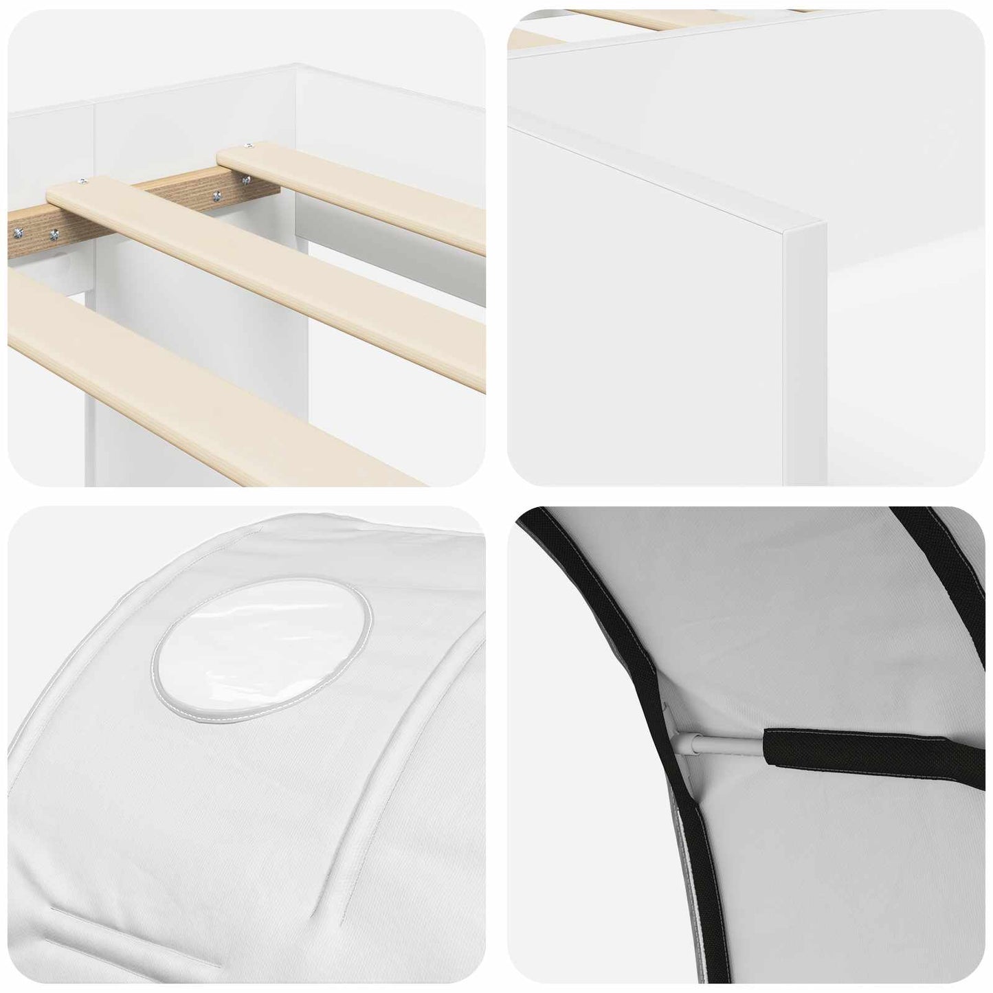 vidaXL Κρεβάτι Υψηλής Κρεβατοκάμαρας με Αποθήκευση για Παιδιά 3 τμχ.