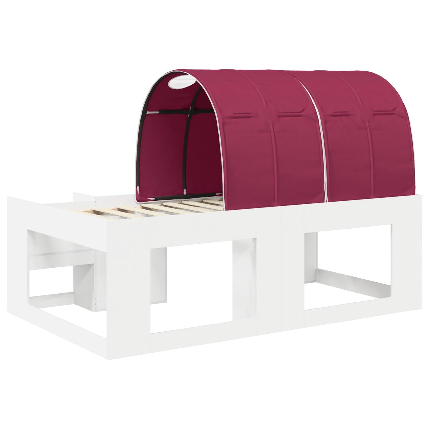 vidaXL Κρεβάτι με Τόνελ 3 τμχ. Λευκό και Κόκκινο Επεξεργασμένο ξύλο
