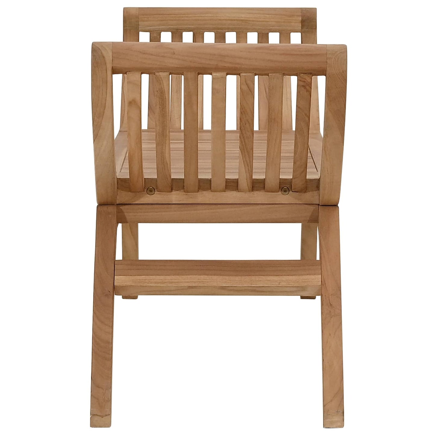 vidaXL Παγκάκι κήπου 2 -Seater 126 cm Στερεό Ξύλο Τίκ Φυσικό