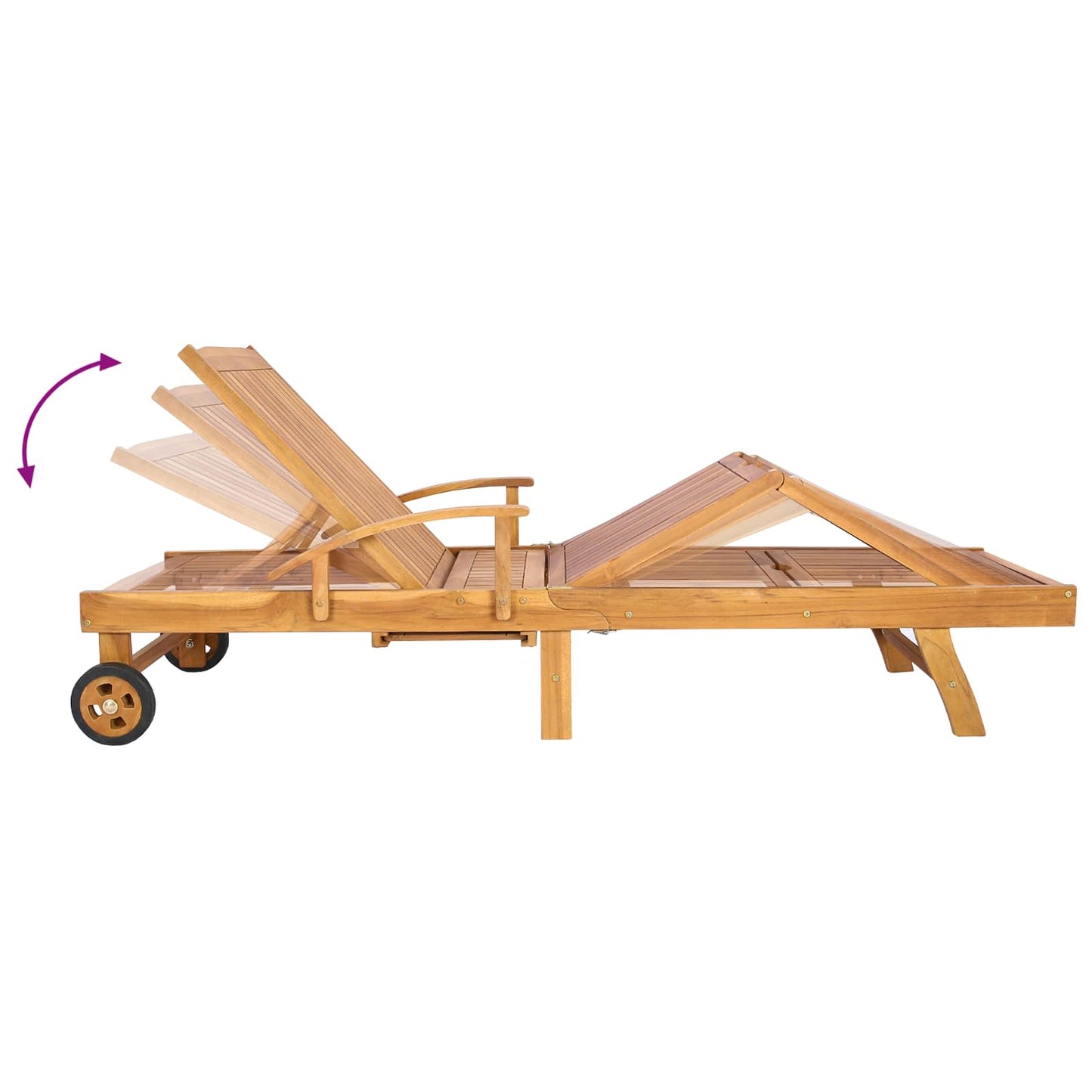 vidaXL Ξαπλώστρα με Τραπέζι 2 pcs Καφέ 40 x 40 x 40 cm Στερεό Ξύλο Τίκ