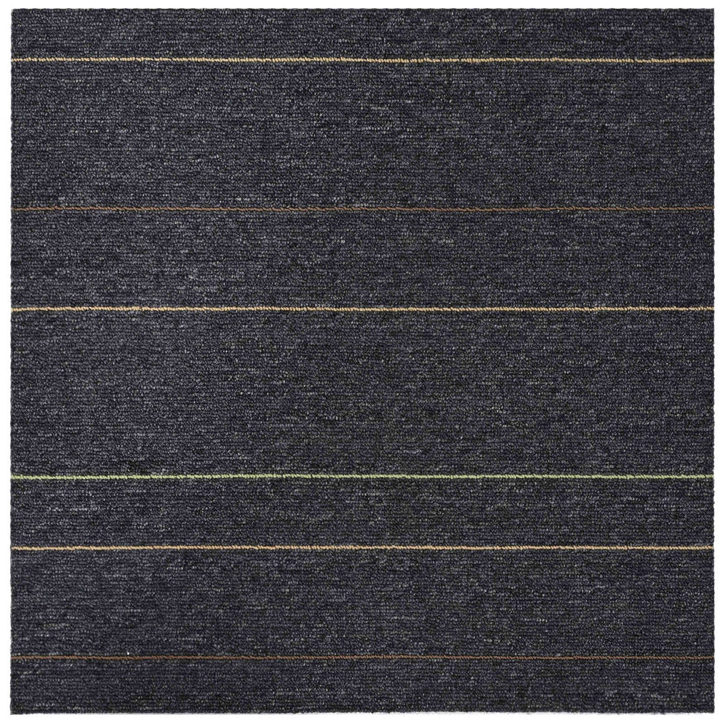 vidaXL Πλακάκι Χαλιού Σκούρο γκρι με ρίγες 50 x 50 cm 20 τμχ.