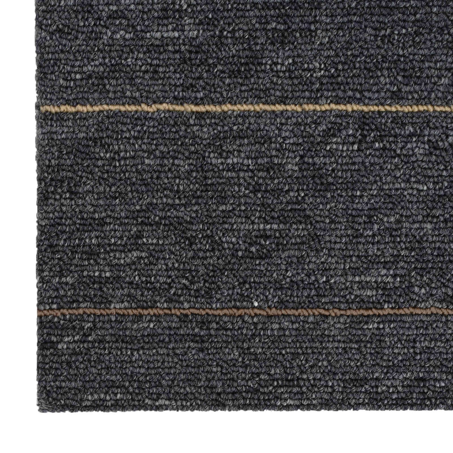vidaXL Πλακάκι Χαλιού Σκούρο γκρι με ρίγες 50 x 50 cm 36 τμχ.