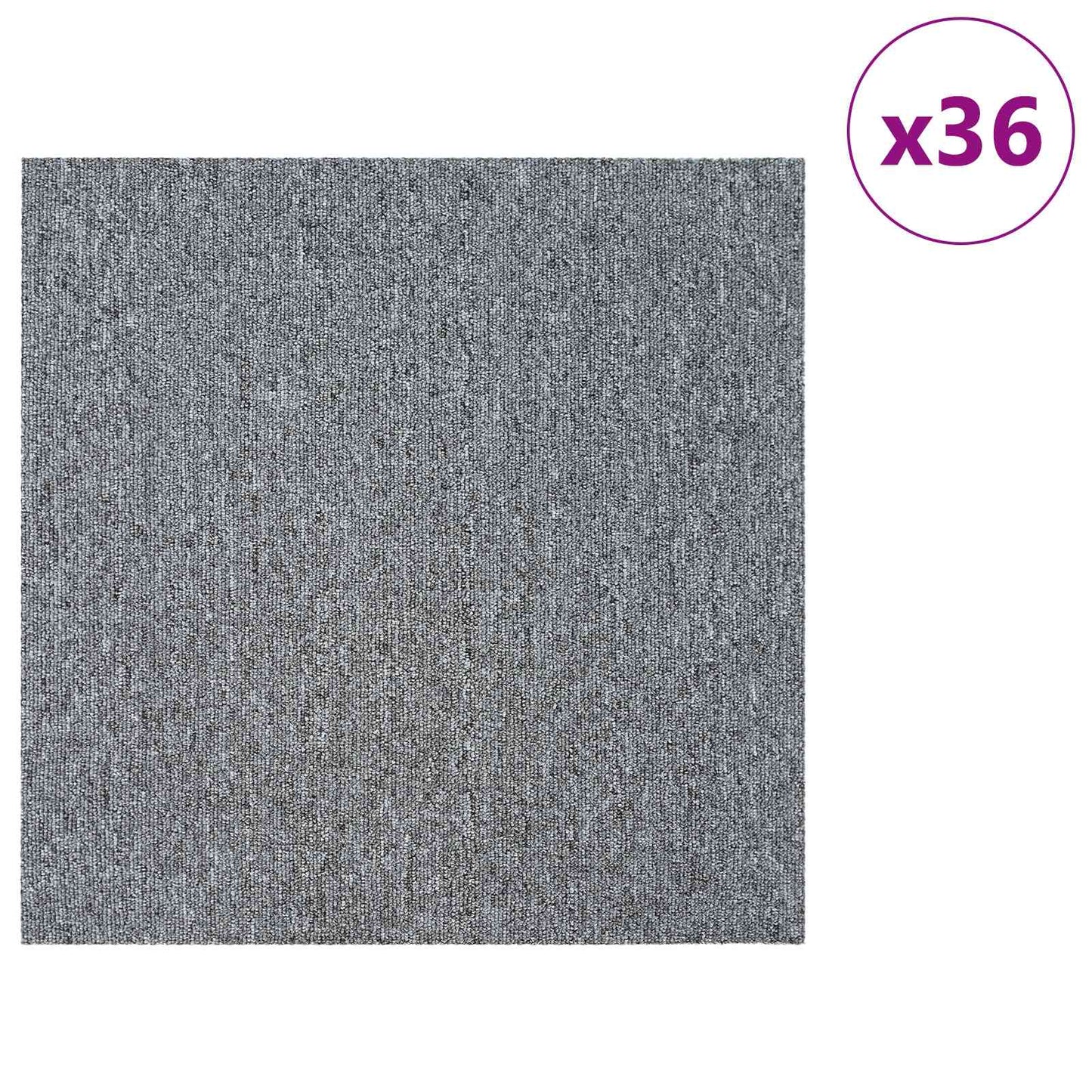 vidaXL Πλακάκι Χαλιού Ανοιχτό γκρι 50 x 50 cm 36 τμχ.