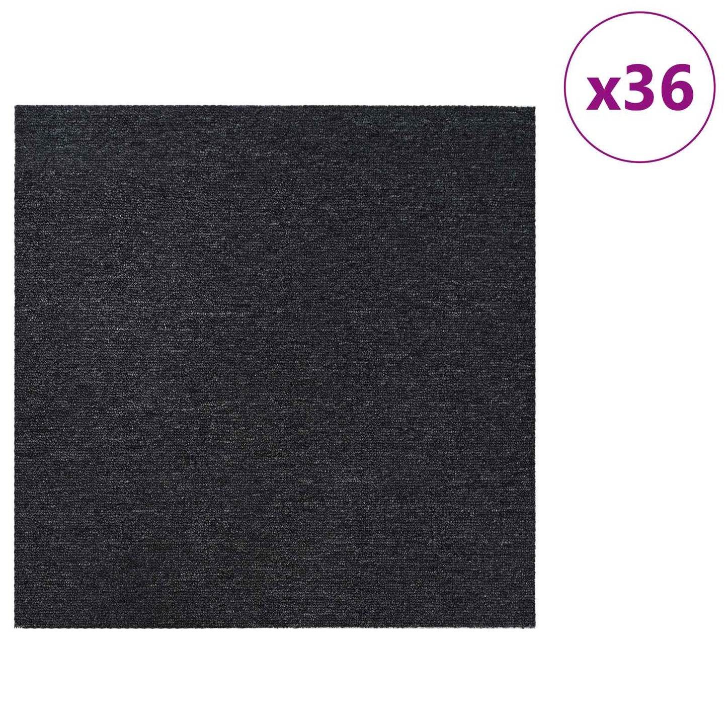 vidaXL Πλακάκι Χαλιού Σκούρο Γκρι 50 x 50 cm 36 τμχ.