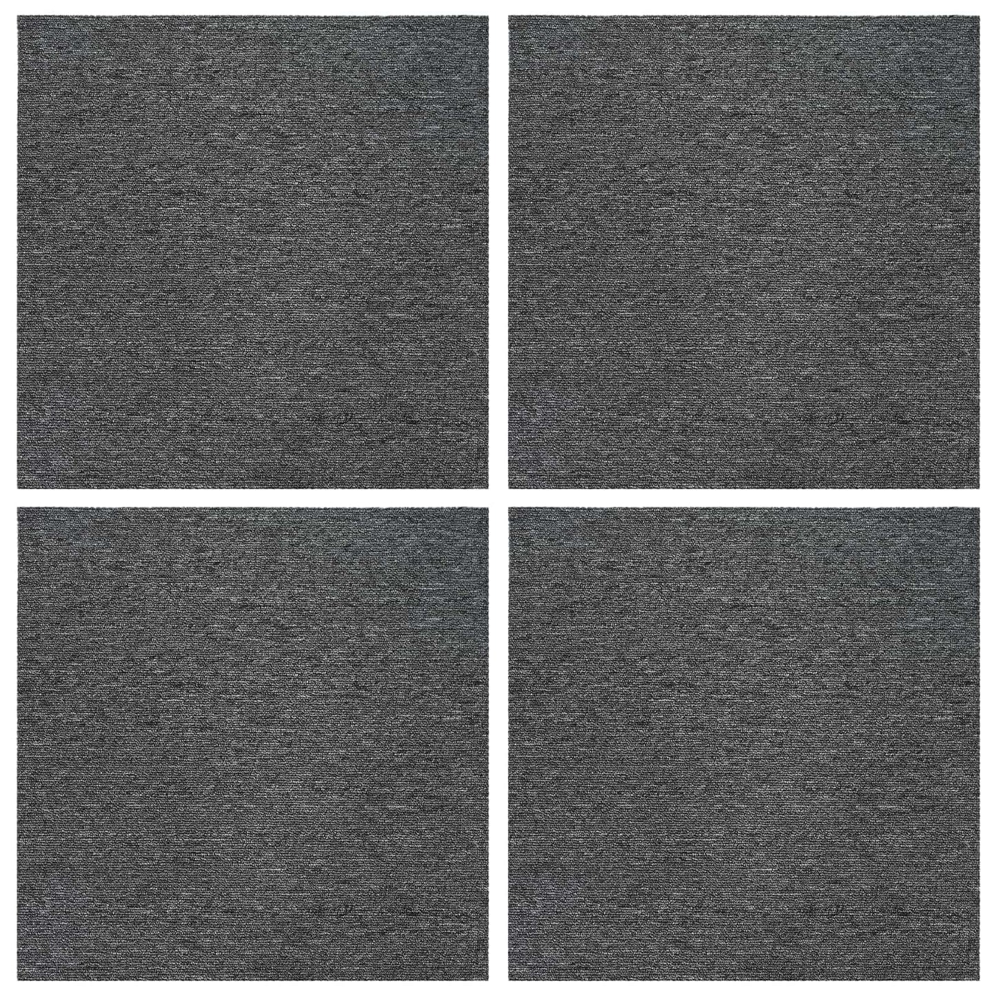 vidaXL Πλακάκι Χαλιού Μεσαίο Γκρι 50 x 50 cm 4 τμχ.
