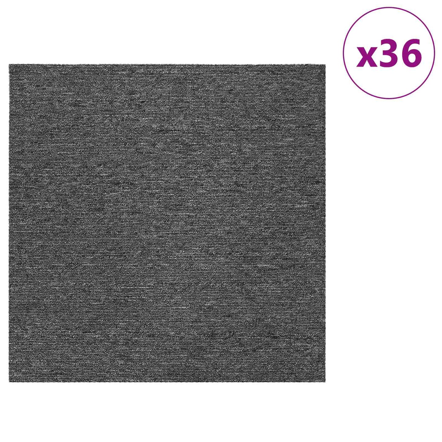 vidaXL Πλακάκι Χαλιού Μεσαίο Γκρι 50 x 50 cm 36 τμχ.