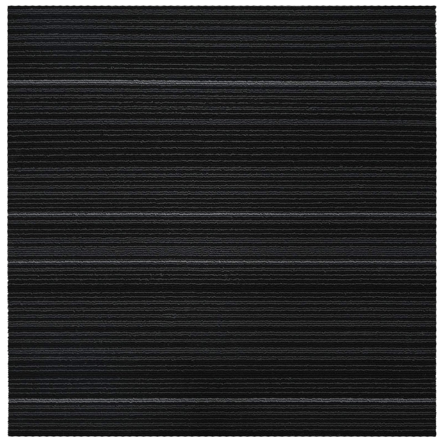 vidaXL Πλακάκι Χαλιού Ριγέ Σκούρο Γκρι 50 x 50 cm 36 τμχ.