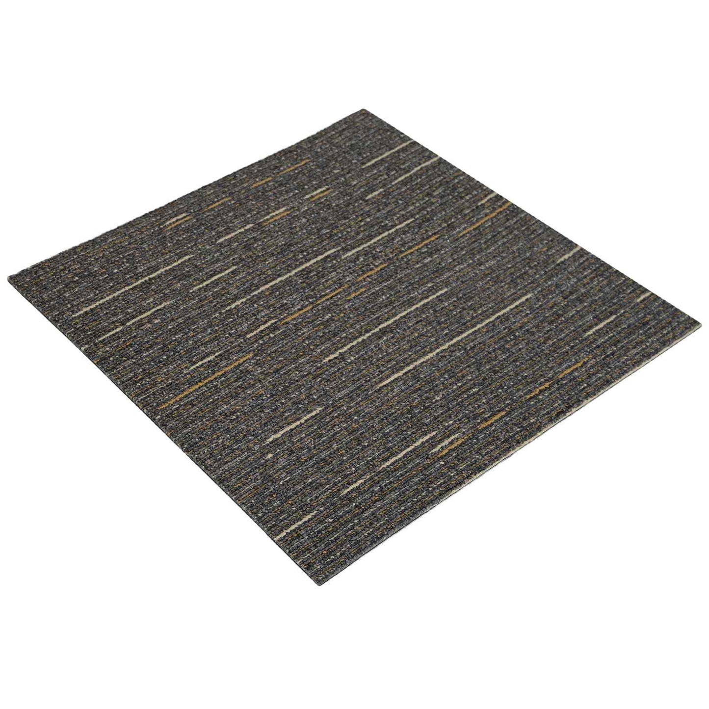 vidaXL Πλακάκι Χαλιού Ριγέ ανοιχτό καφέ 50 x 50 cm 20 τμχ.