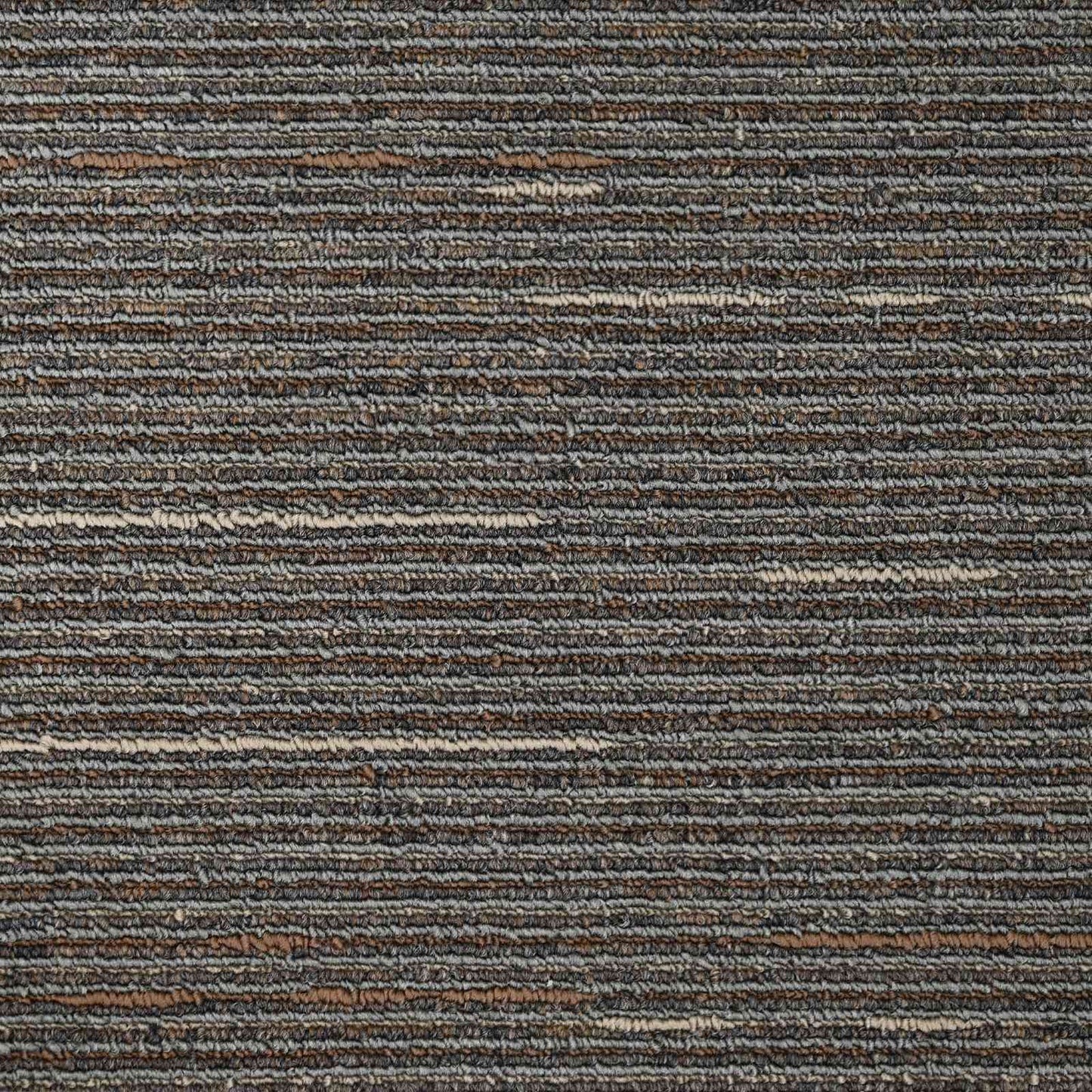 vidaXL Πλακάκι Χαλιού Ριγέ Σκούρο Καφέ 50 x 50 cm 36 τμχ.