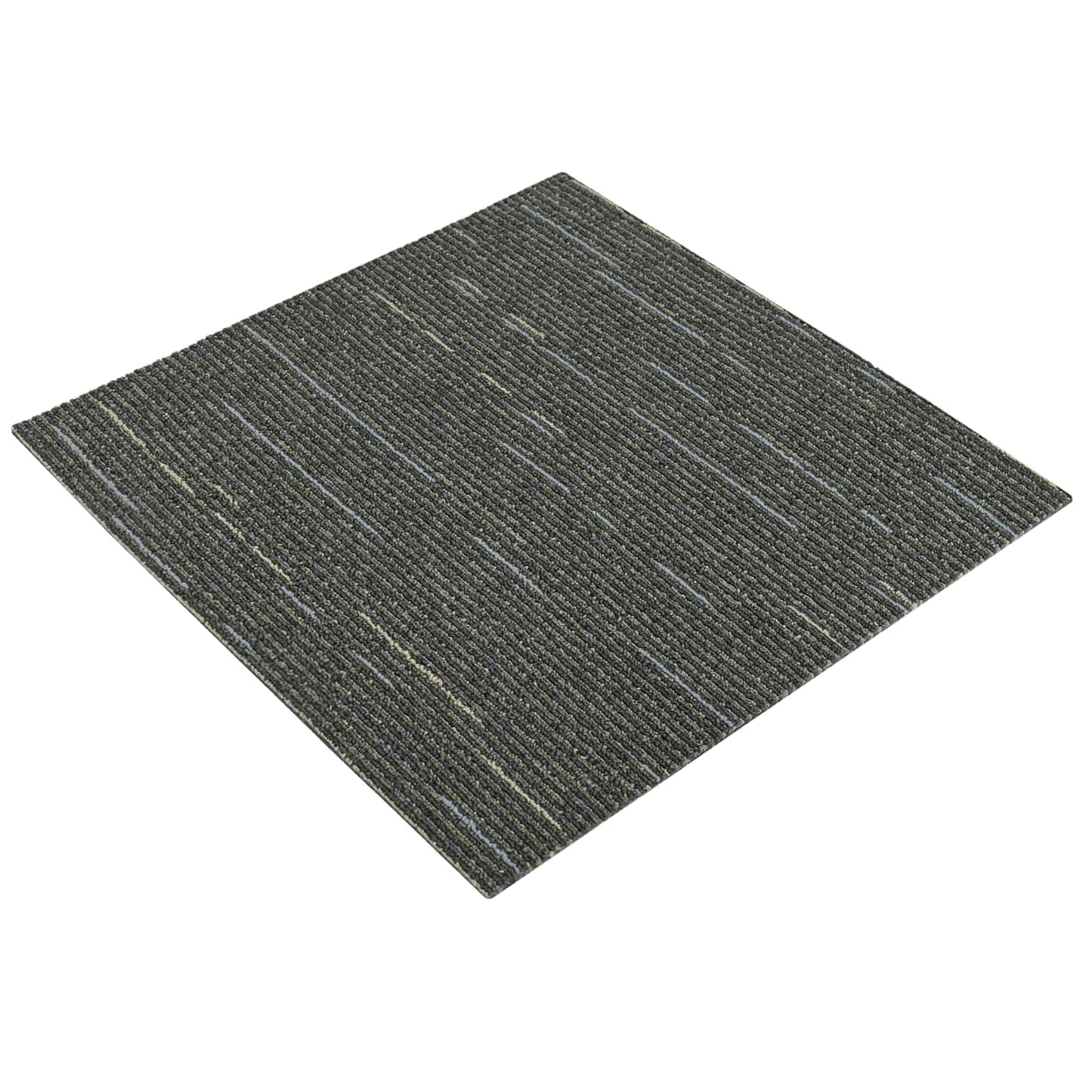 vidaXL Πλακάκι Χαλιού Ριγέ Ανοιχτό Πράσινο 50 x 50 cm 4 τμχ.