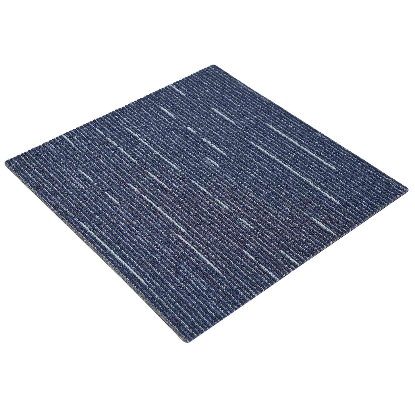 vidaXL Πλακάκι Χαλιού Ραβδωτό Μπλε 50 x 50 cm 36 τμχ.
