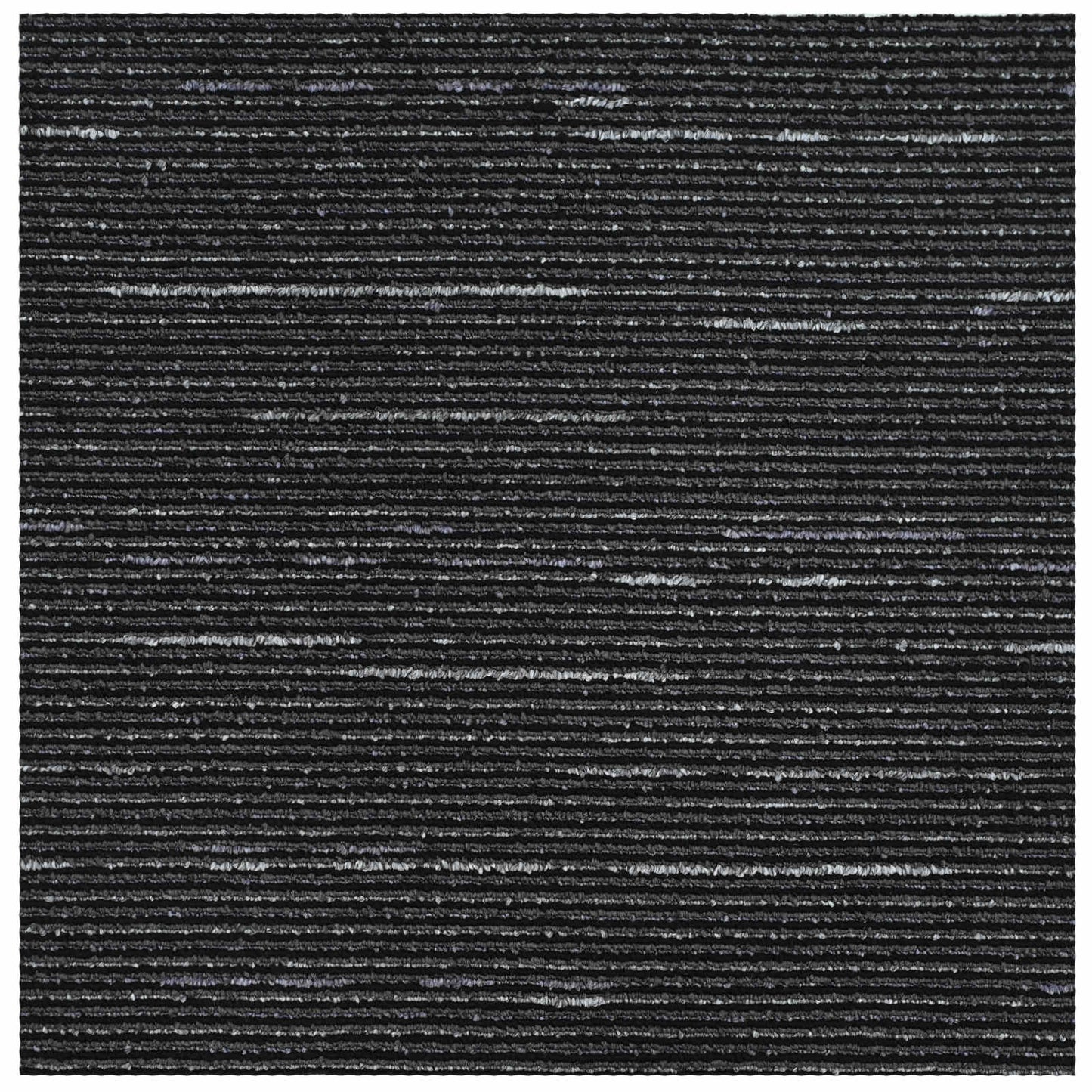 vidaXL Πλακάκι Χαλιού Ριγέ Μαύρο 50 x 50 cm 4 τμχ.