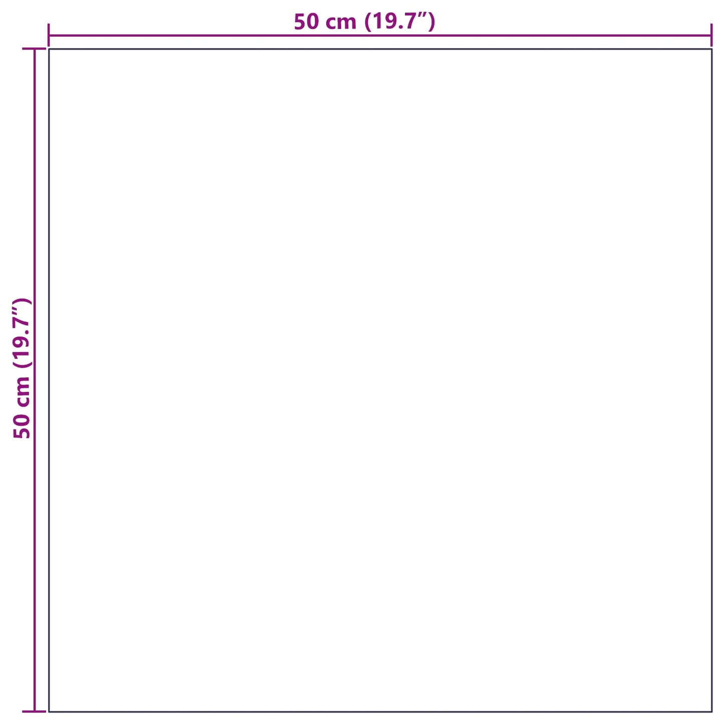 vidaXL Πλακάκι Χαλιού Ριγέ Μαύρο 50 x 50 cm 36 τμχ.