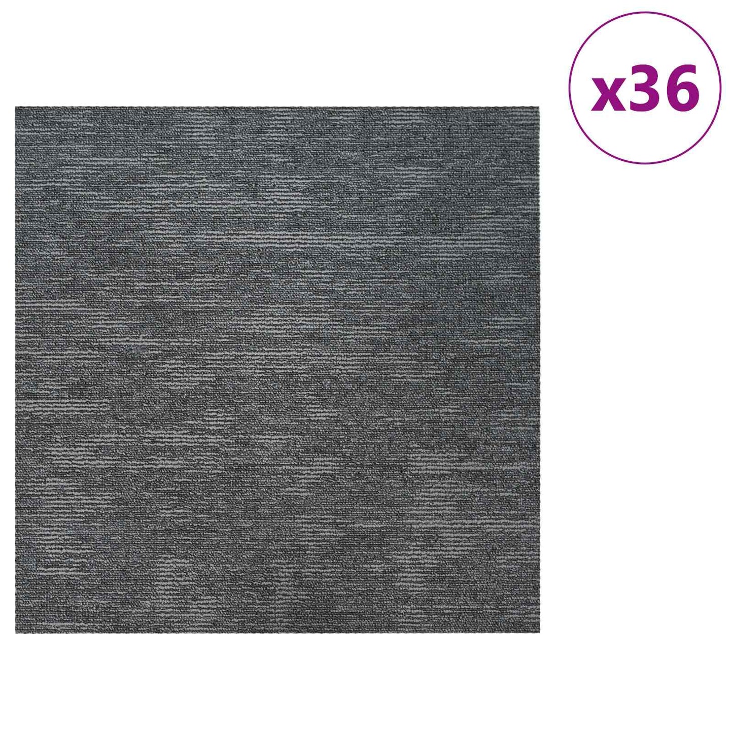 vidaXL Πλακάκι Χαλιού Γαλάζιο Γκρι 50 x 50 cm 36 τμχ.