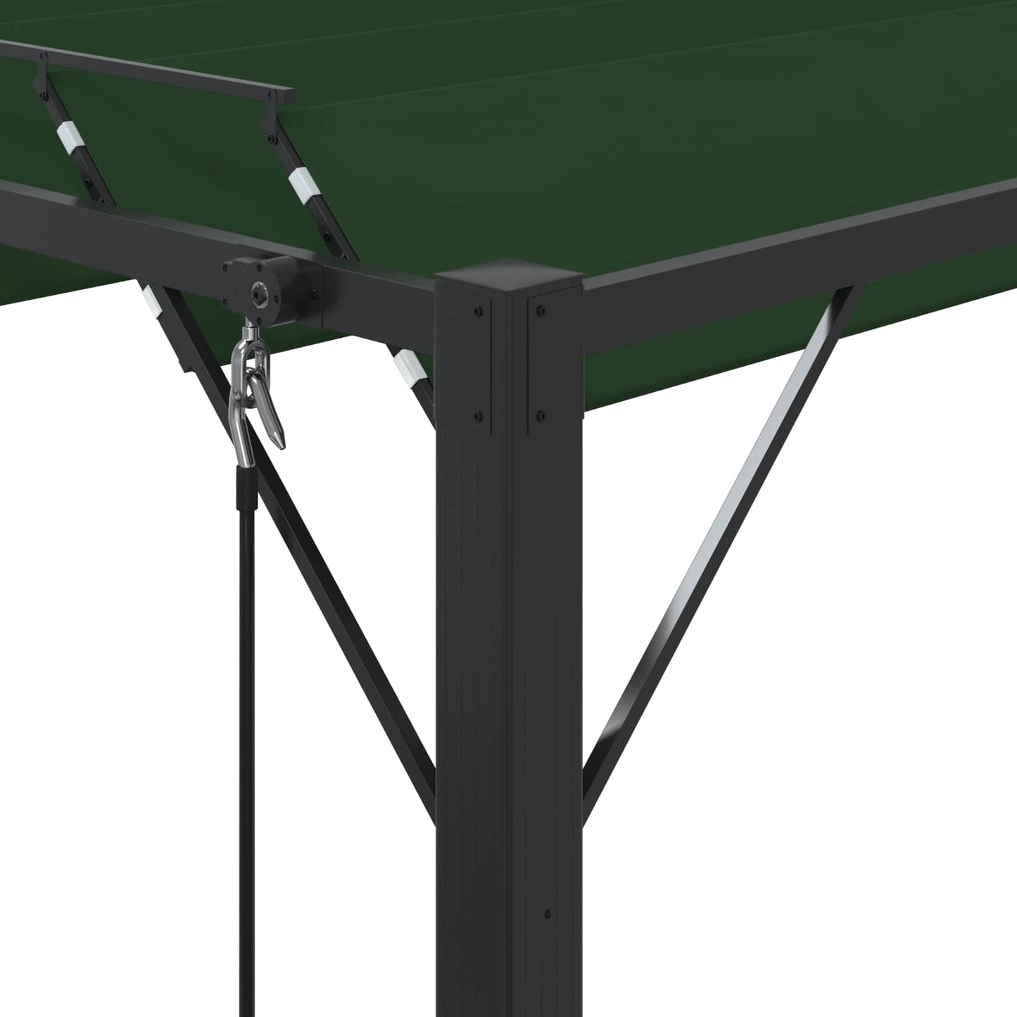 vidaXL Γκαζebo με λουόμενη στέγη Πράσινο 3 x 4 x 2,14 μ