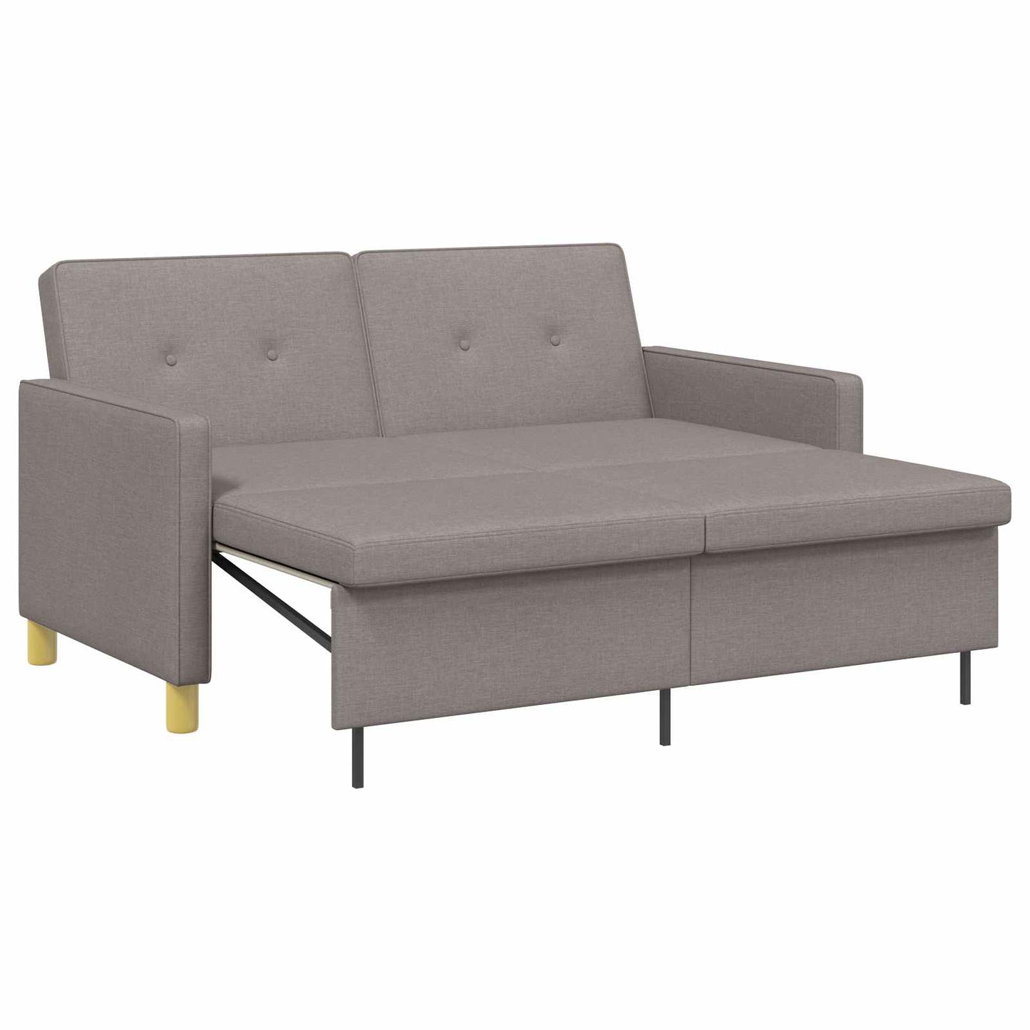 vidaXL Καναπές Κρεβάτι Taupe Ύφασμα