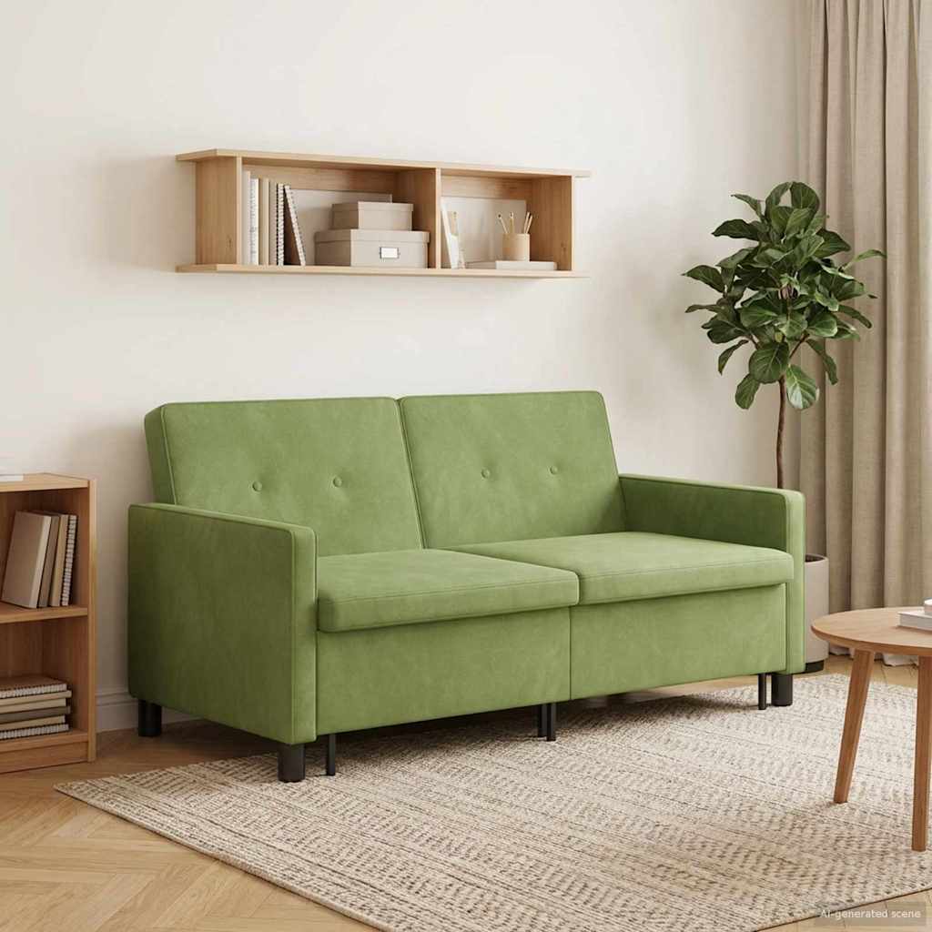 vidaXL Κρεβάτι καναπές Ανοιχτό Πράσινο Ύφασμα