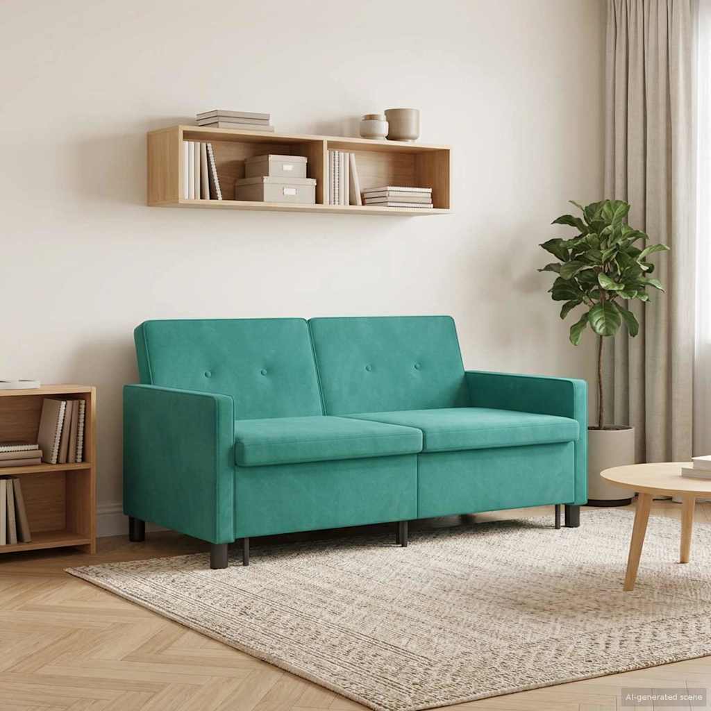 vidaXL Κρεβάτι καναπές Τιρκουάζ Ύφασμα