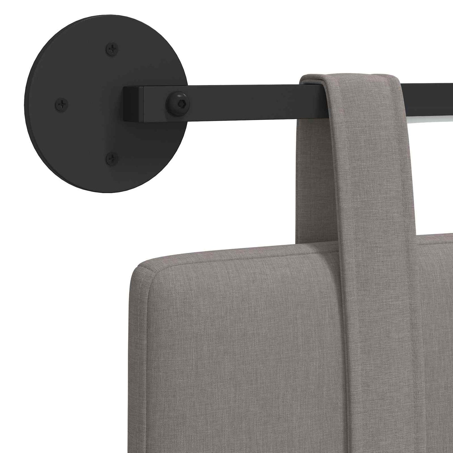 vidaXL Κεφαλάρι κρεβατιού κρεμαστό Με φωτισμό LED Taupe Ύφασμα